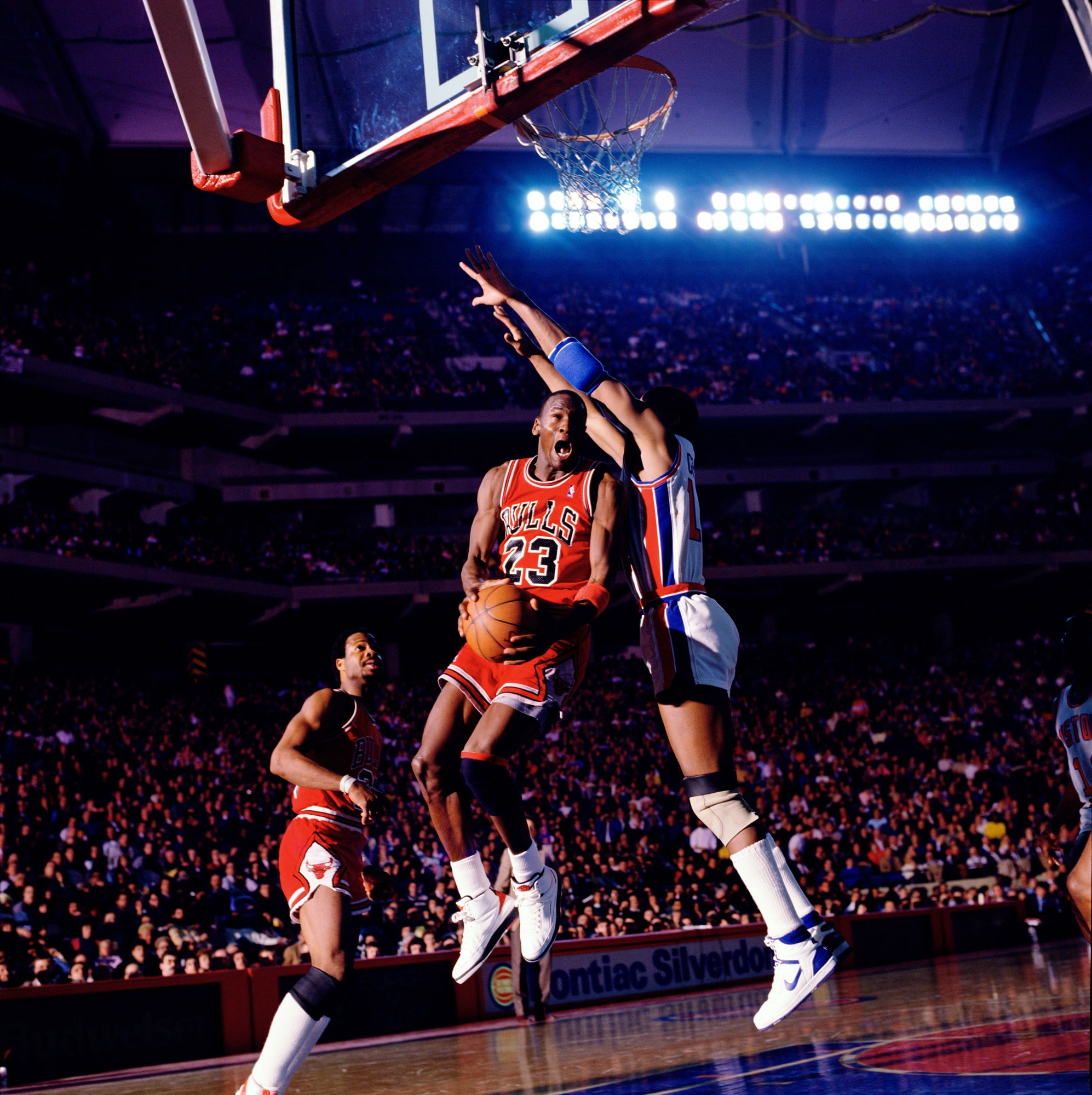 Walter Iooss, Michael Jordan, Detroit, MI, 1987