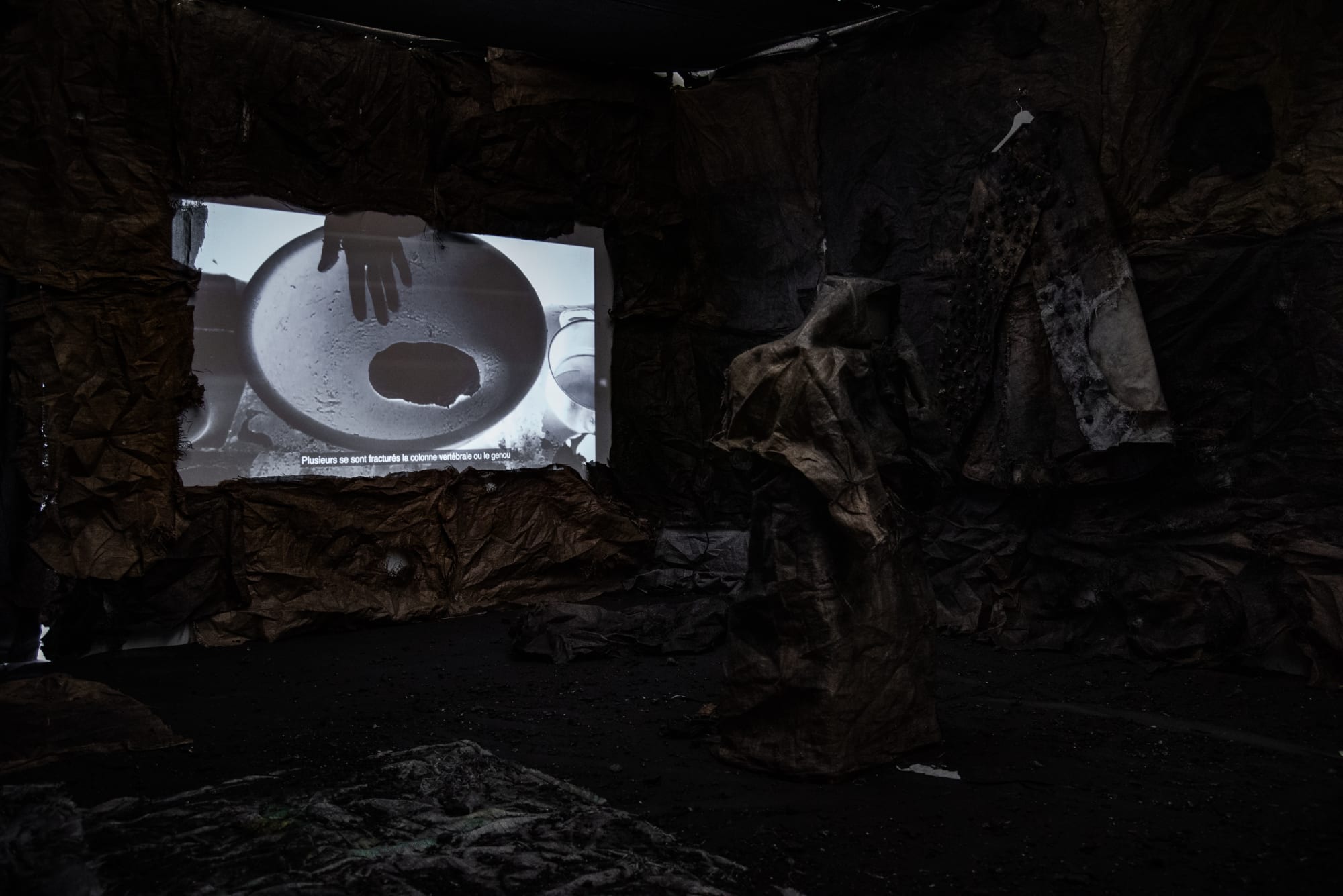 Installation View of Mouhcine Rahaoui's installation as part of his solo exhibition at AFIKARIS Gallery in Paris. Studio Vanssay