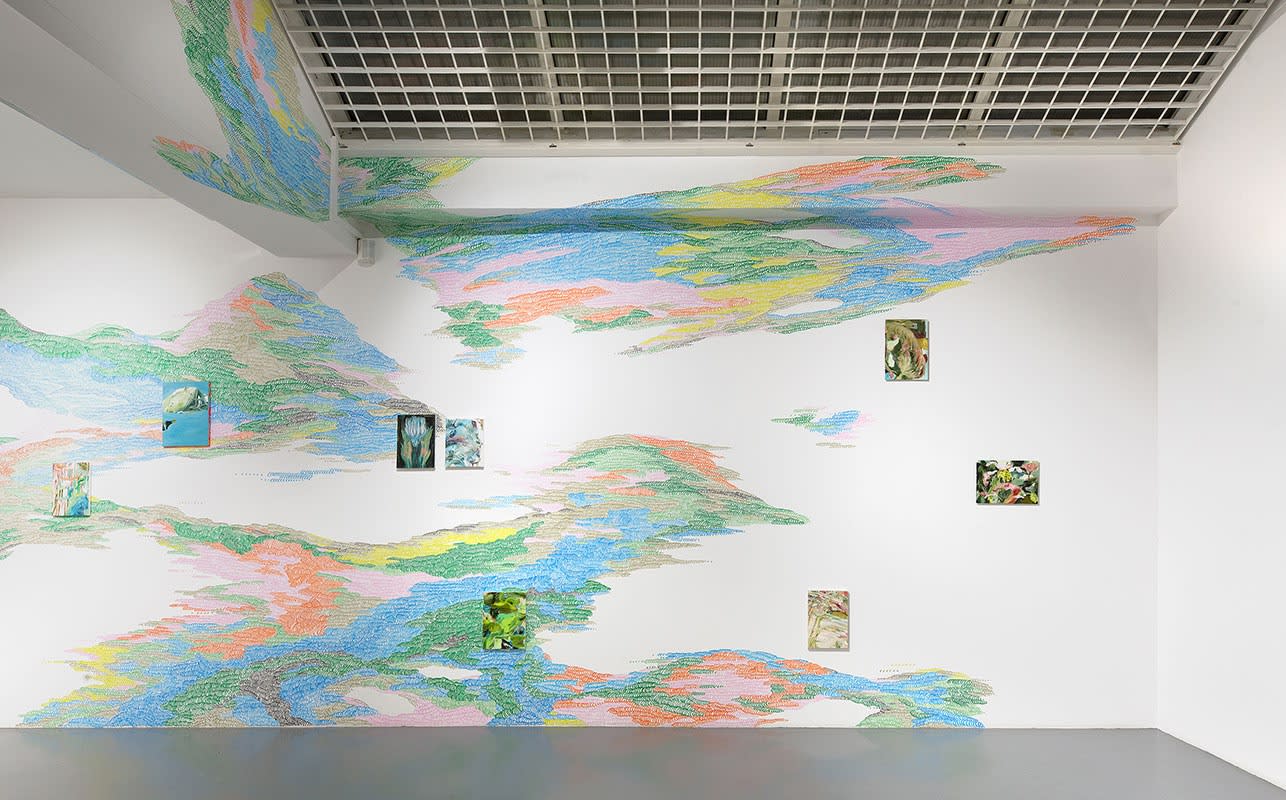 Armelle de Sainte Marie - vue de l'exposition "Fol Humus", 2023. Solo show, galerie Jean Fournier, Paris © Alberto Ricci