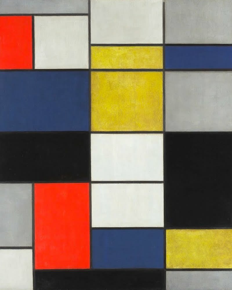 Piet Mondrian. Composition A With Black, Red, Grey, Yellow And Blue, 1919 (detail) &copy; National Gallery Of Modern Art, Rome