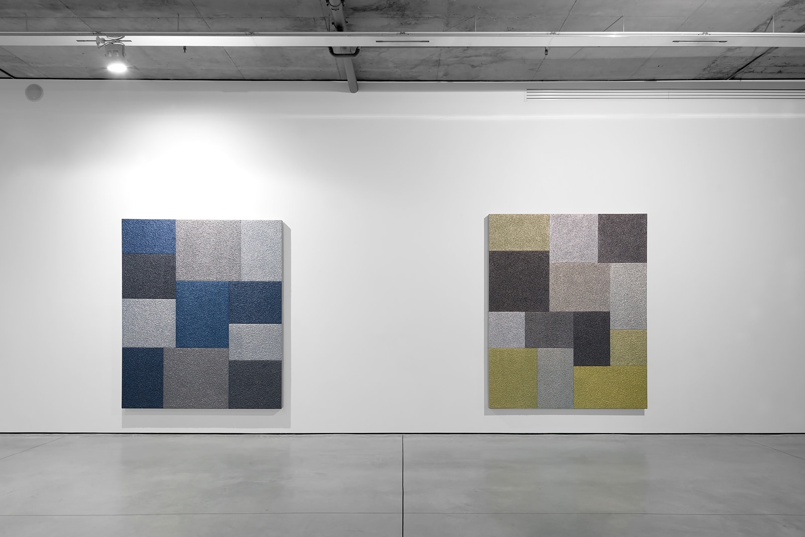 Installation shots from Peter Halley at Gary Tatintsian Gallery, 23 June–10 September 2017