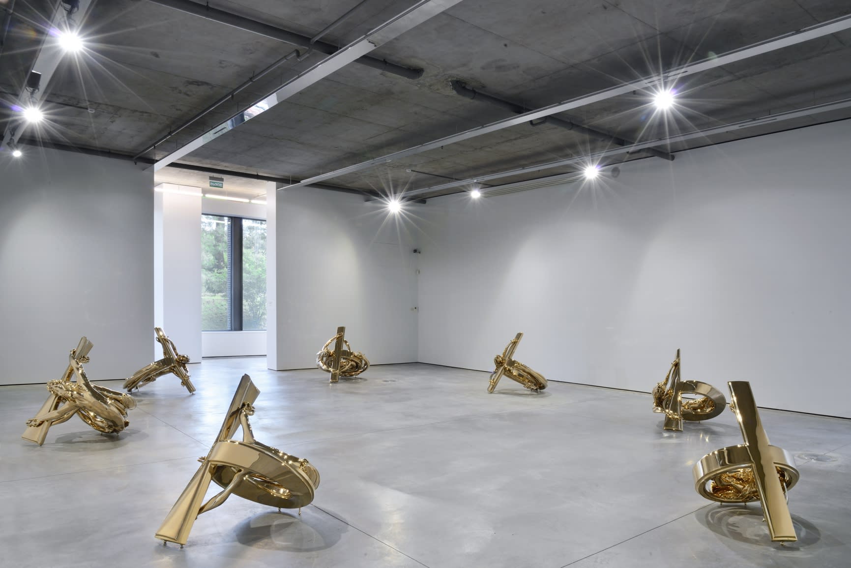 Installation view from Wim Delvoye at Gary Tatintsian Gallery, June 26–November 11, 2014