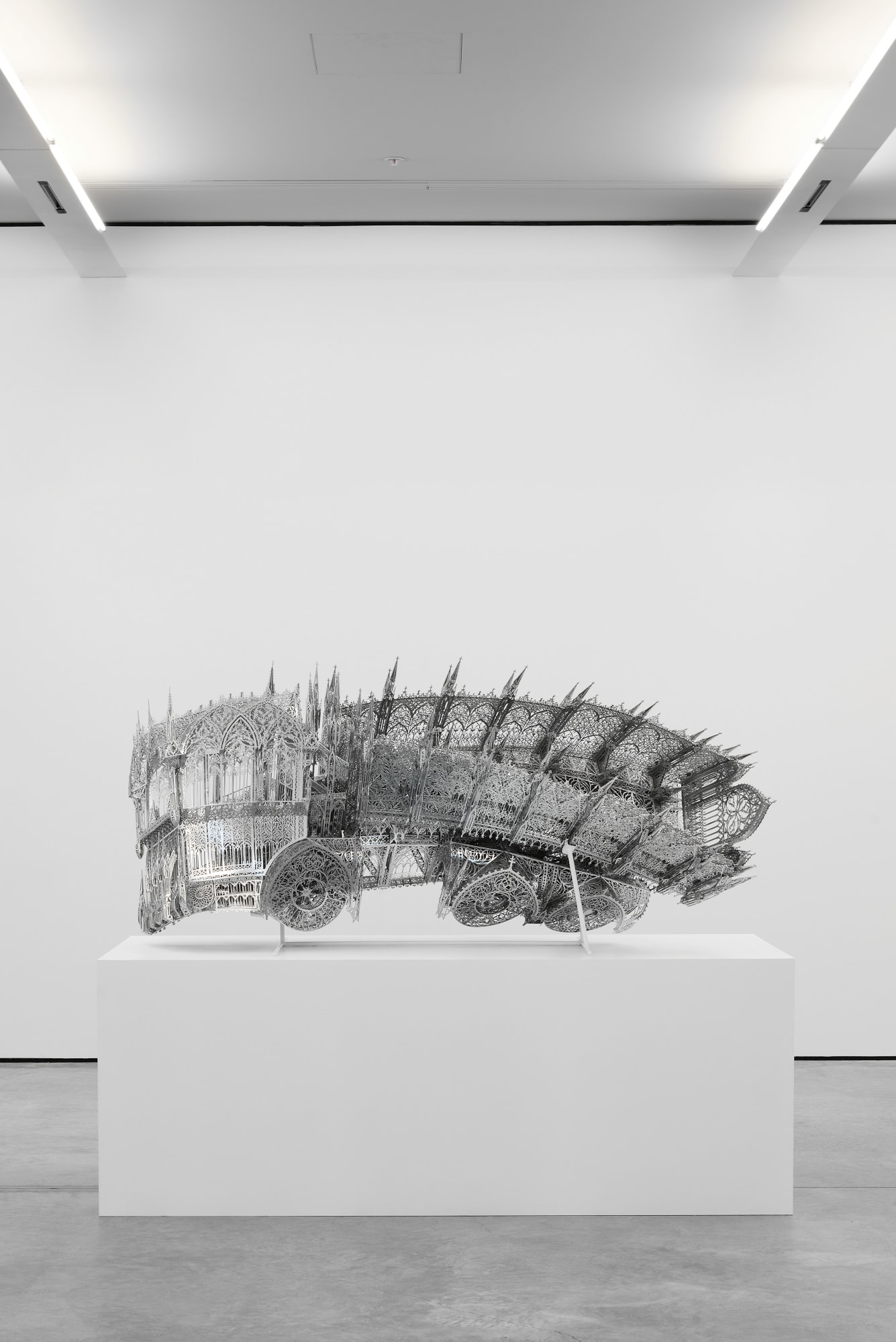 Installation view from Wim Delvoye at Gary Tatintsian Gallery, November 9, 2018–February 11, 2019
