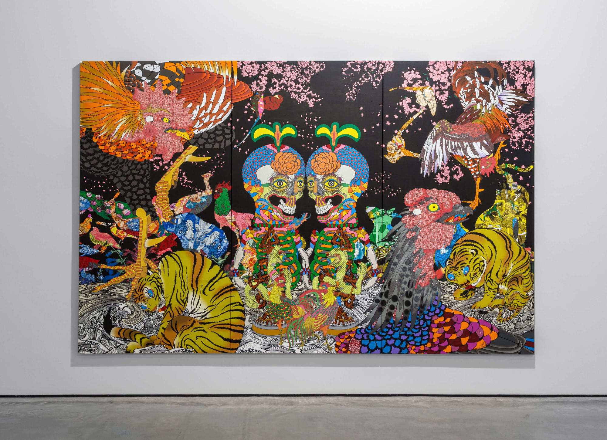 Installation view from Keiichi Tanaami at Gary Tatintsian Gallery, 28 September–16 December, 2017