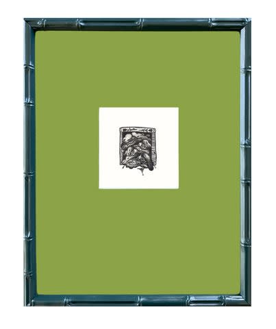 Caroline Liu, The Princess and The Pea, 2024, graphite on paper, 2.5 x 2 in., frame 15 x 12 in.