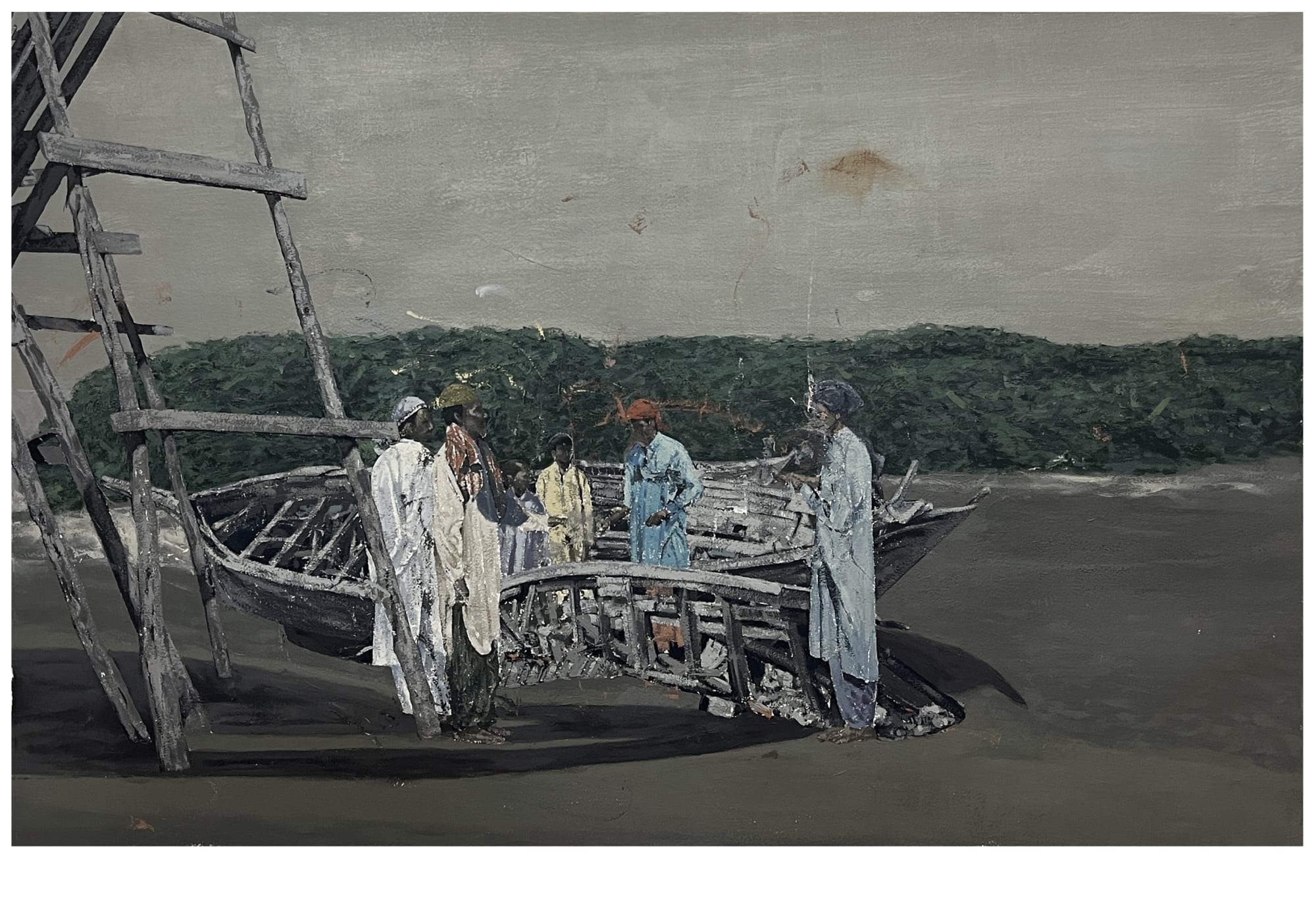 Ali Akbar P N (b.1996) Detail from ‘Reincarnation of Myth – 2’ Acrylic on paper 54.3 x 84.5 cm 2024 Barod