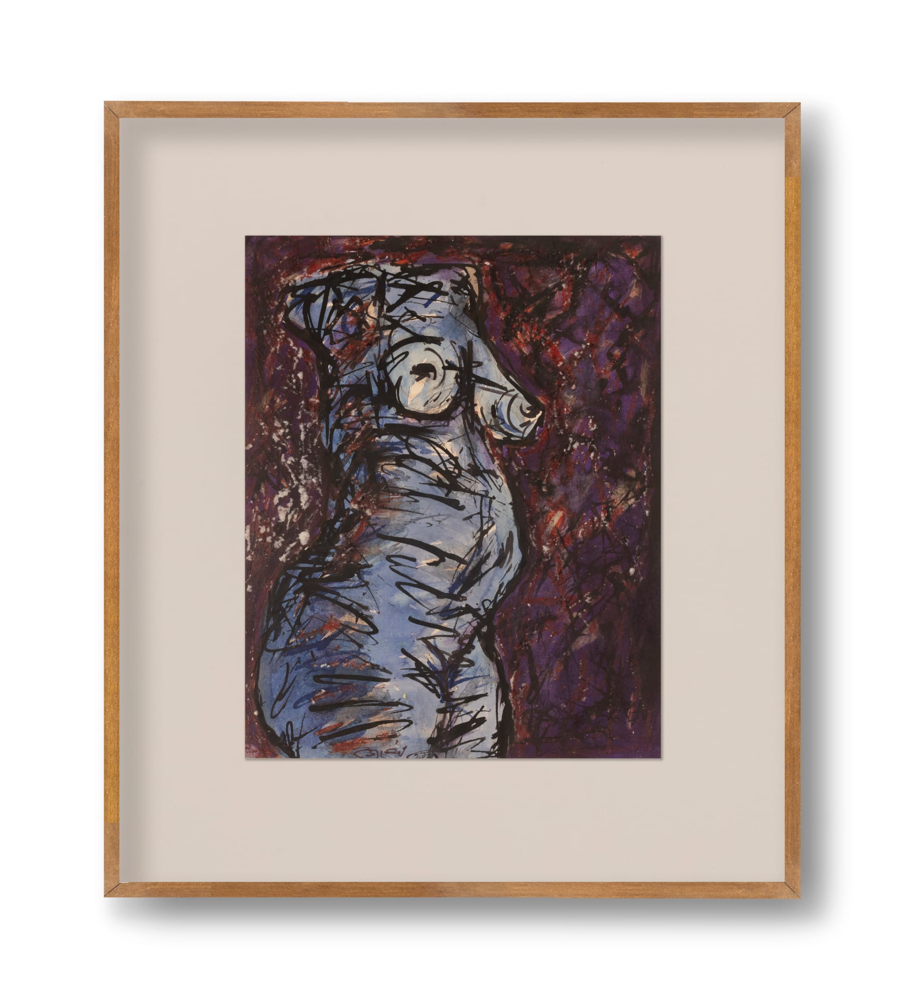 Goutam Chowdhury (b.1951) Untitled Dry pastel and ink on paper 10.6 x 8.4 in. 2020, Kolkata