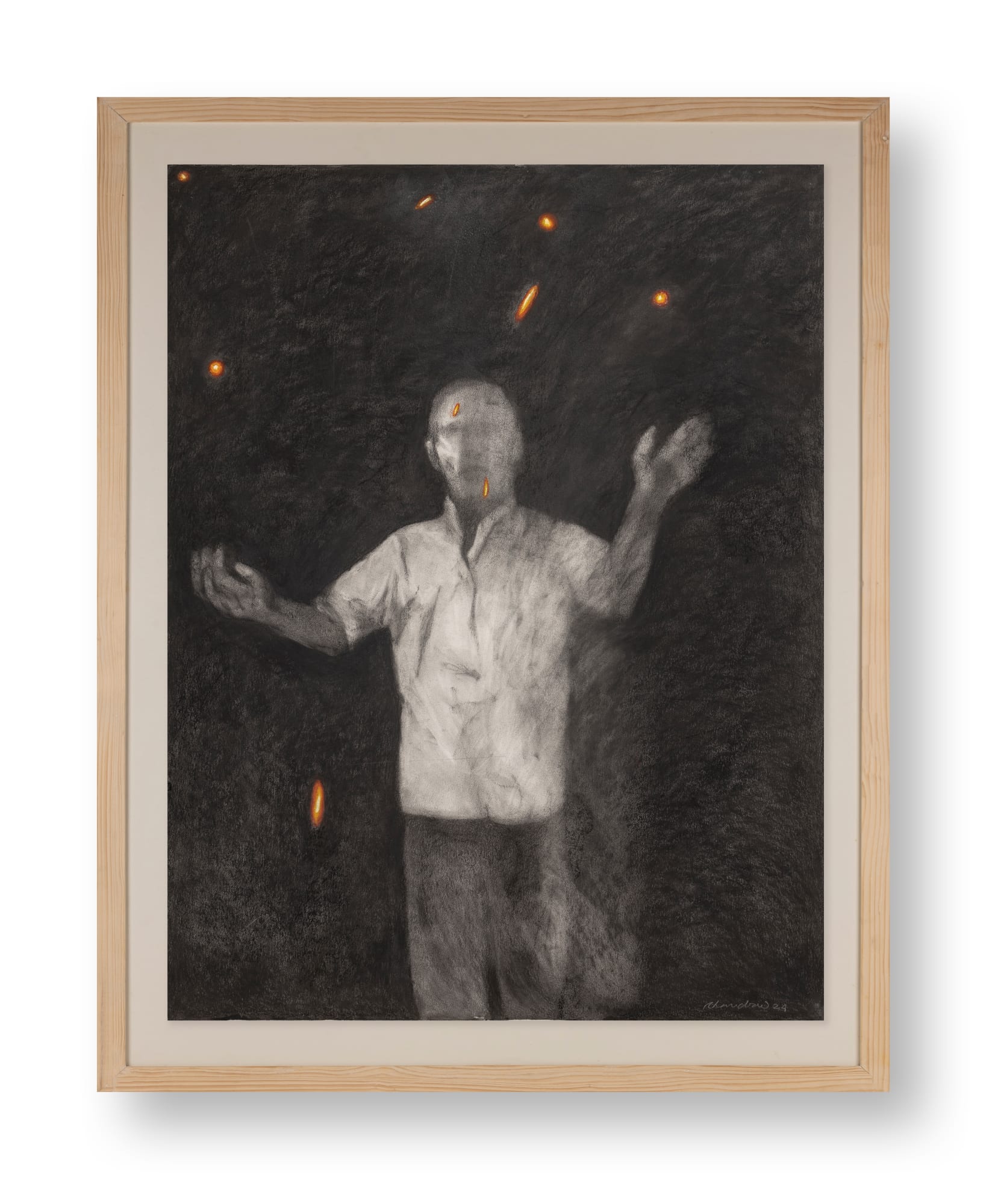 Chandra Bhattacharjee (b.1961) Untitled Charcoal and dry pastel on paper 44.8 x 34.2 in. 2024, Kolkata