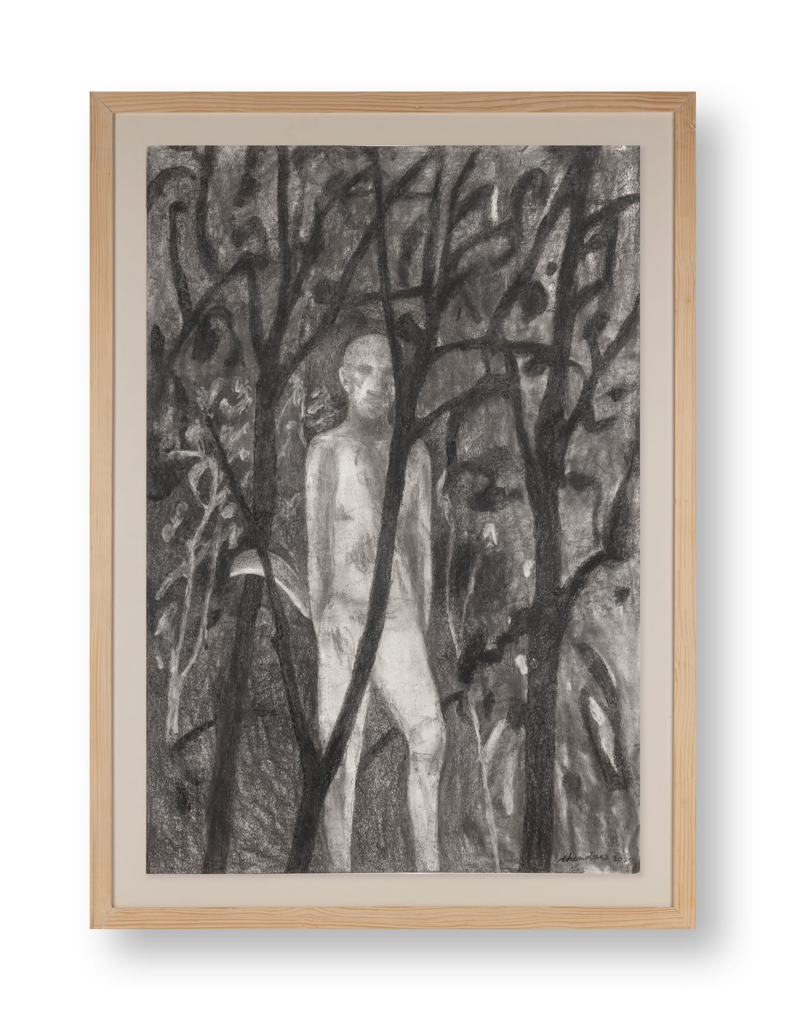Chandra Bhattacharjee (b.1961) Untitled Charcoal on paper 43.3 x 29.5 in. 2024, Kolkata