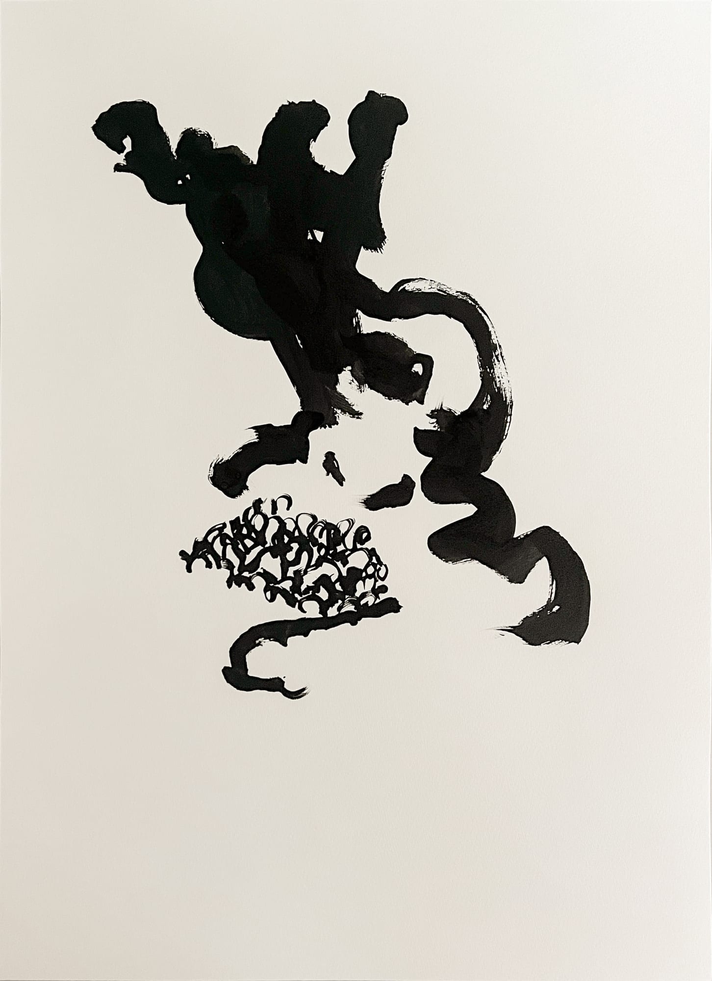 Michael Günzburger (1974) Breath Out Breath In [8] (Series Breath Out) Ink on paper 29.7 x 21.69 in. 2024