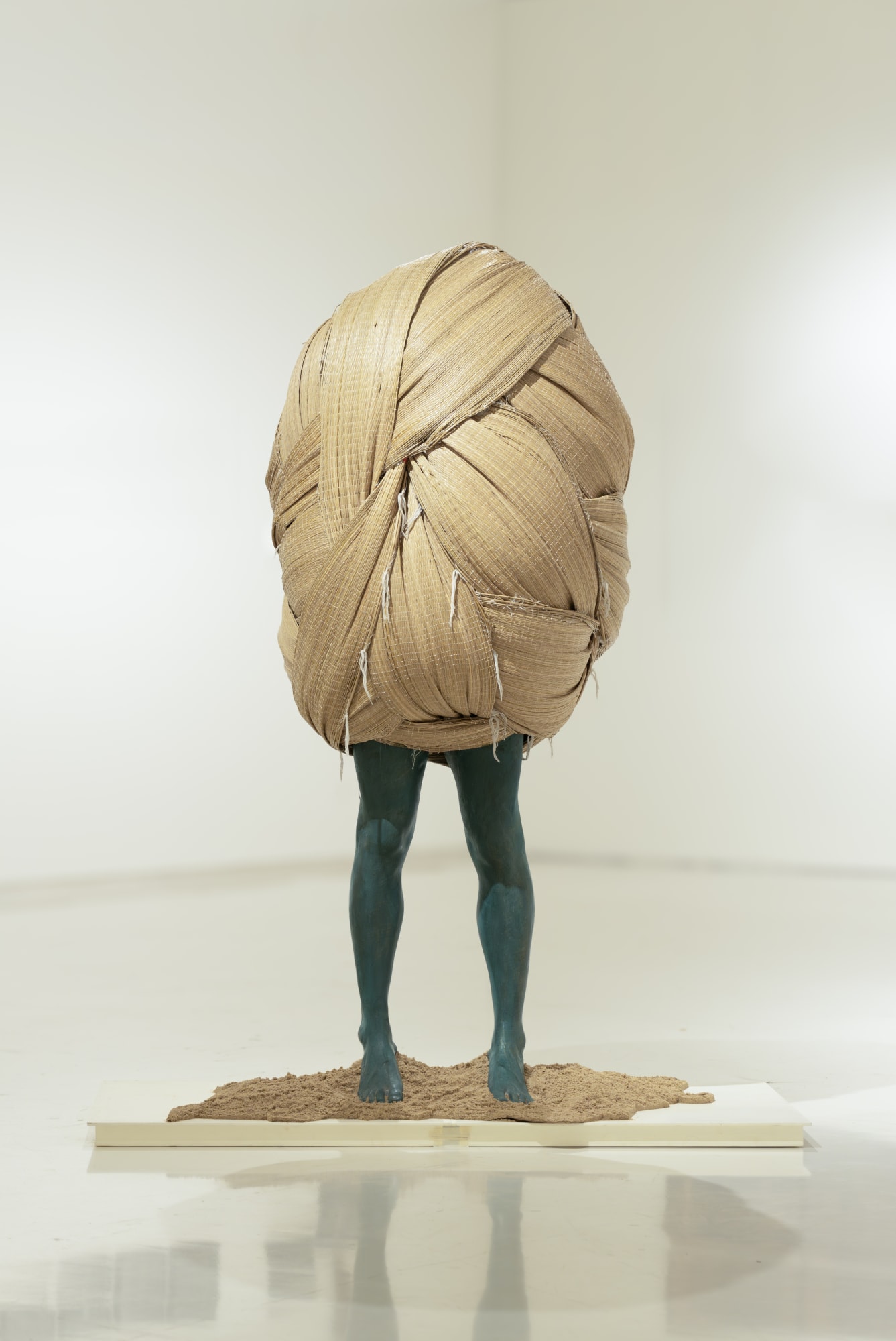 Sudip Jana (b.1999) Untitled Fiberglass, sand and mat 65.55 x 28.74 x 25.19 in. 2024