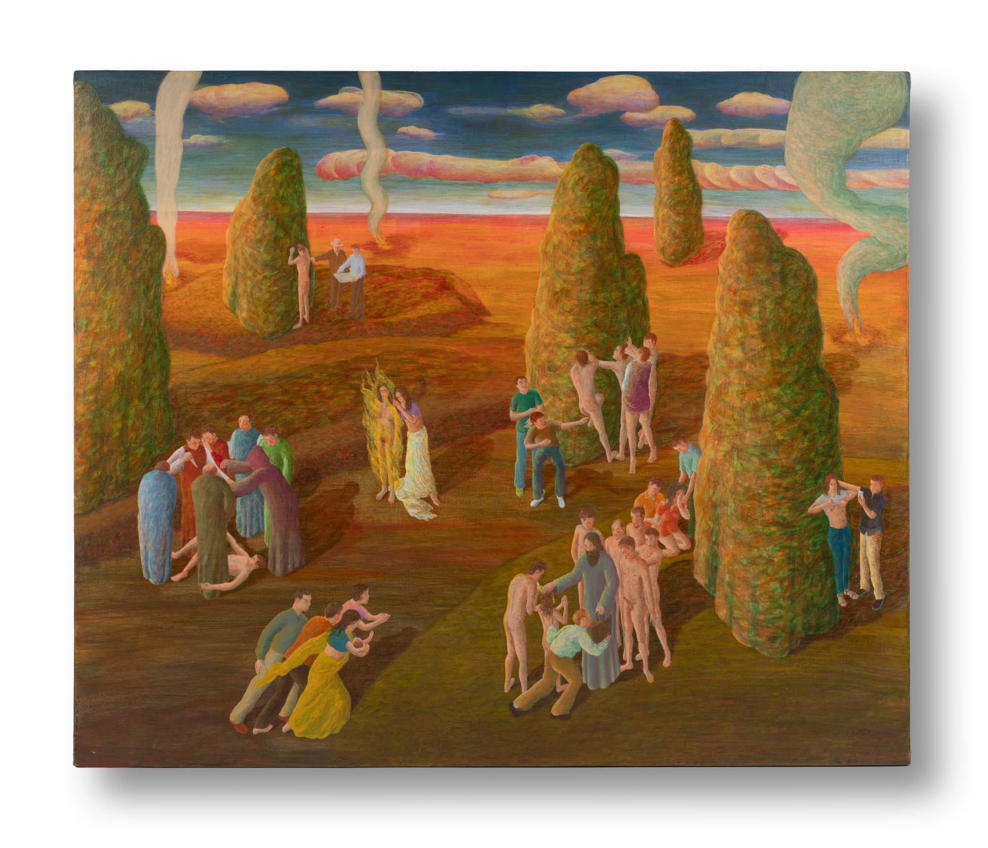 Bhaskar Jyoti Bordoloi (b.1996) The Thirty Eighth One-LimbSon of Thirteenth Pharaoh of Fourth Dimension Acrylic on canvas 29.92 x 36.02 x 0.86 in. 2023