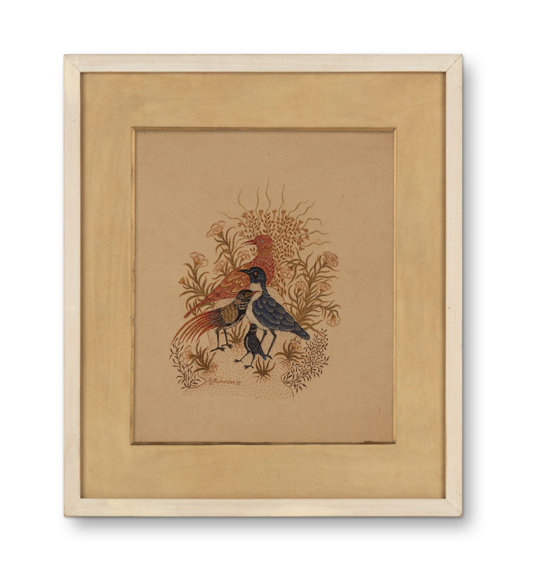 Ajit Kumar Das (b.1957) Bihagkul Natural colour and mordant on cotton fabric 17 x 14.2 in. 2017