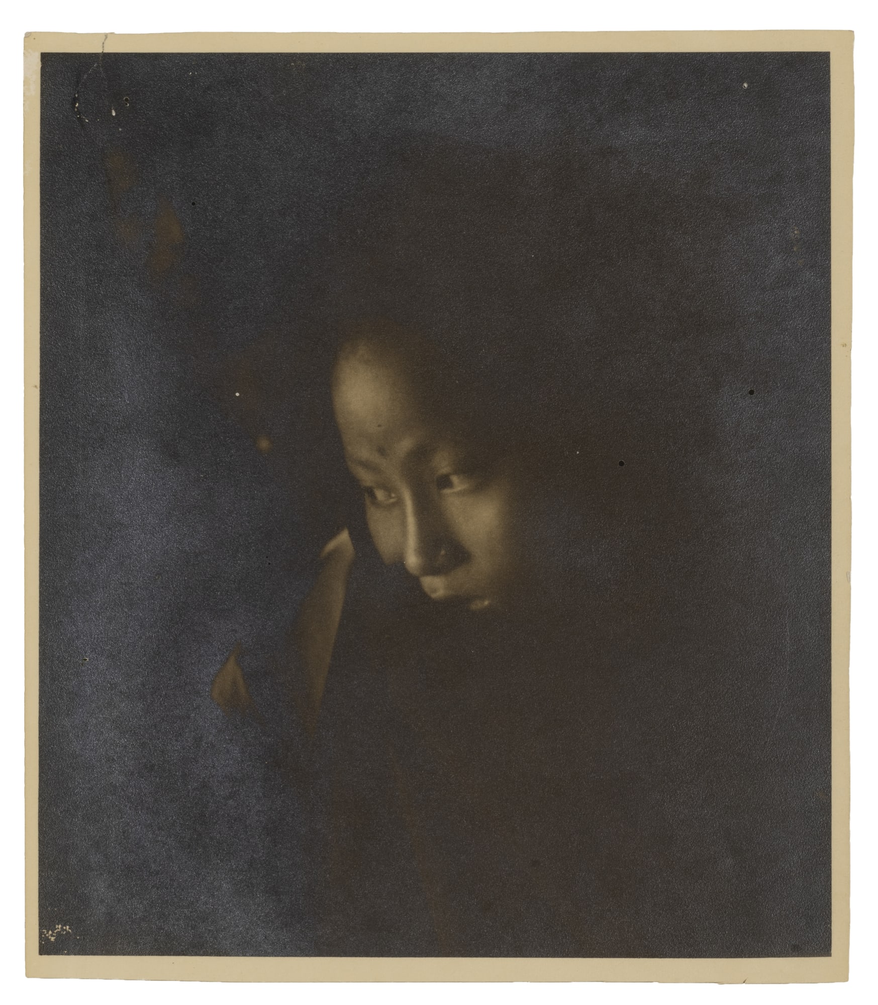 Lalit Mohan Sen, Untitled (Face of a Woman in Dark), c.1940s - 1950s