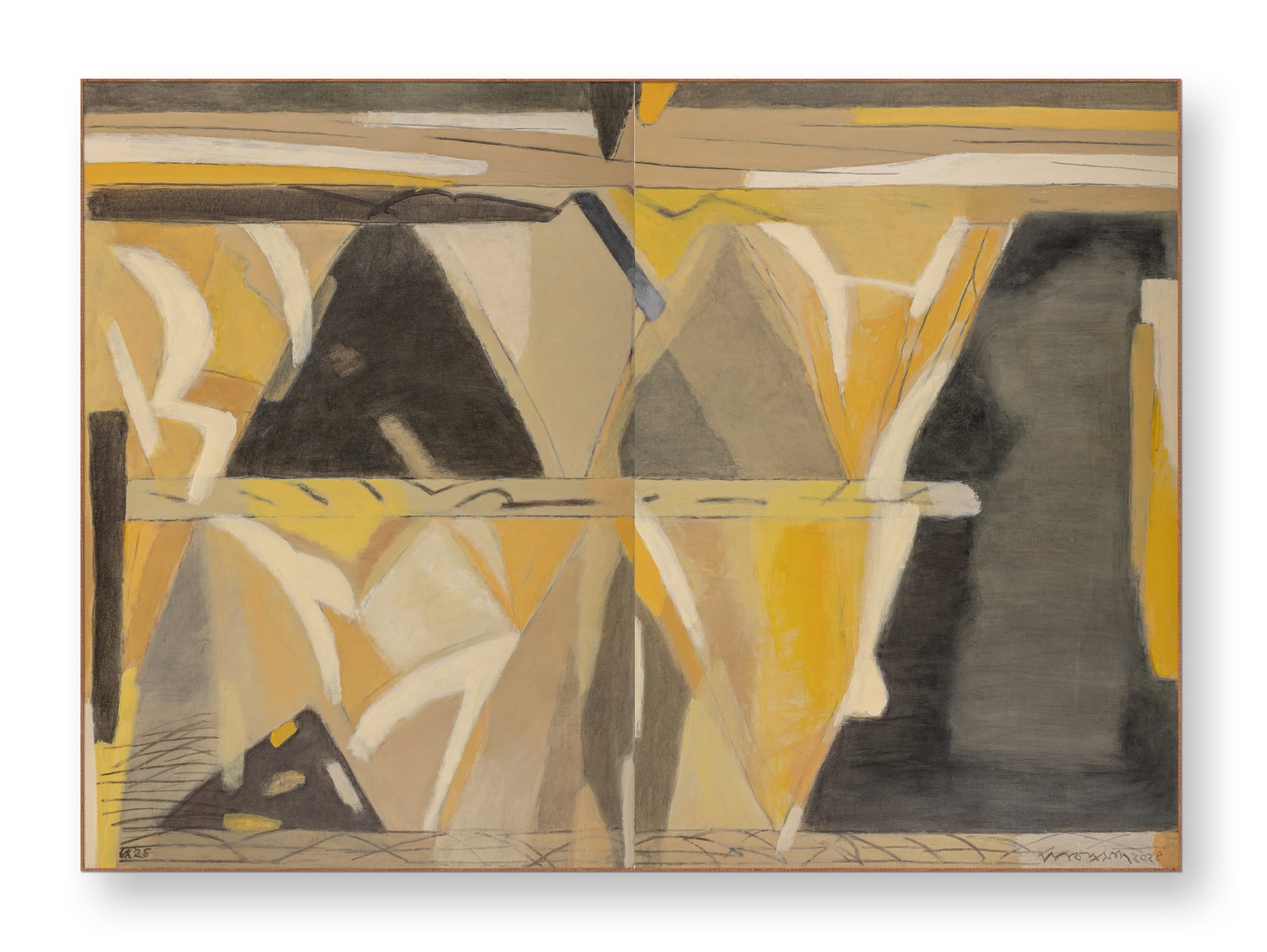 Sibaprasad Karchaudhuri (b.1944), Untitled, Diptych, 2025