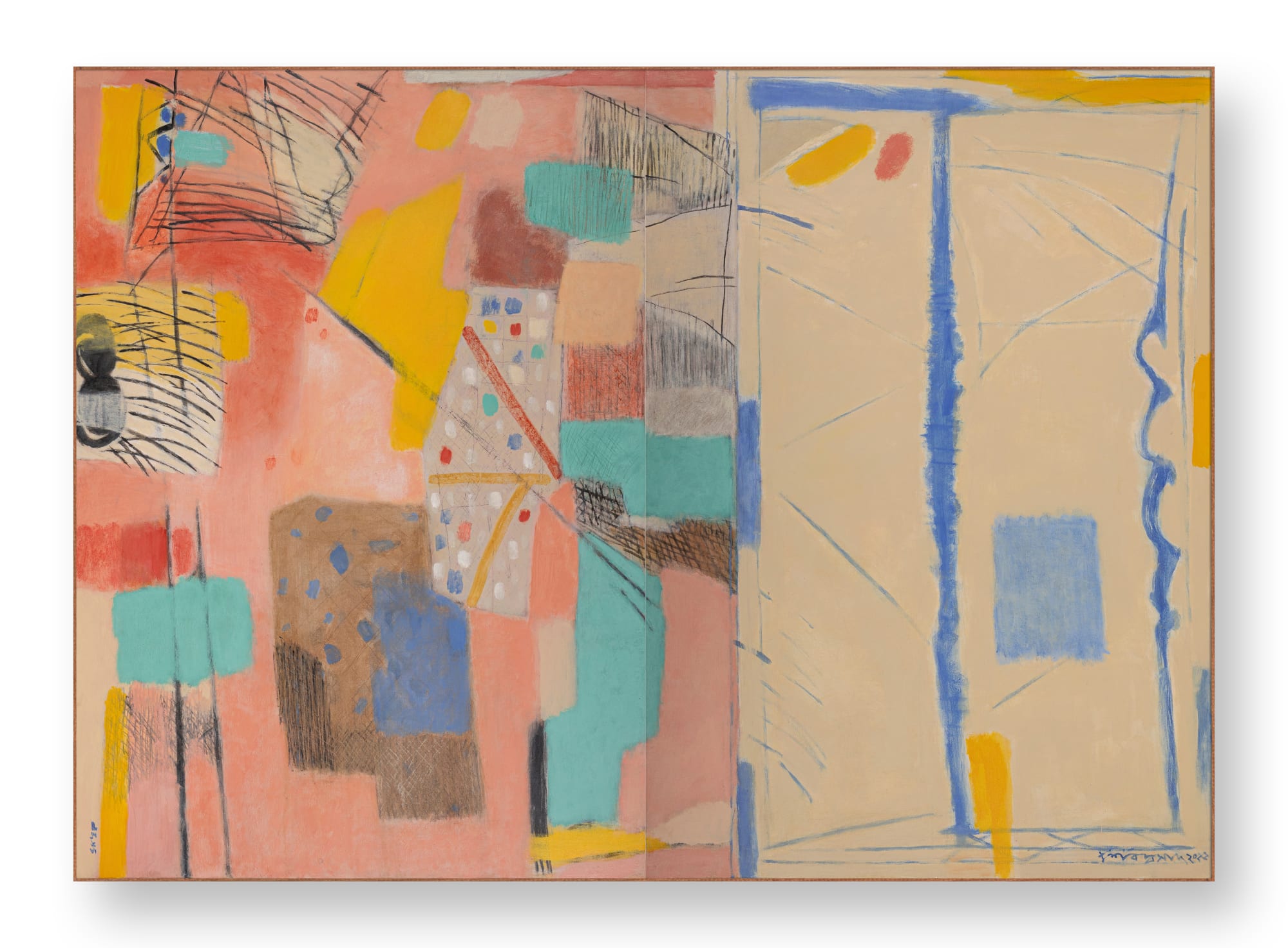 Sibaprasad Karchaudhuri (b.1944), Untitled, Diptych, 2025