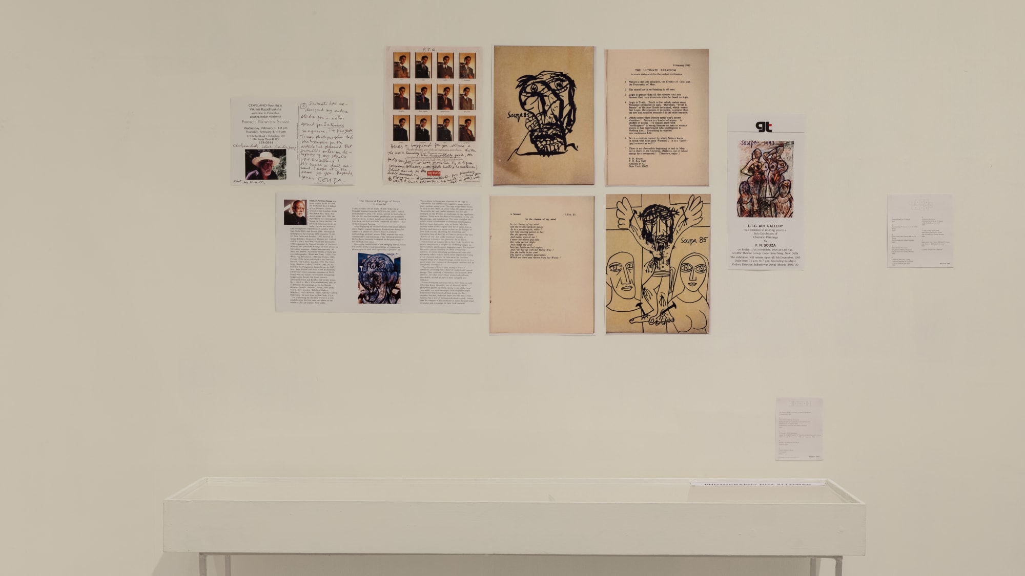 FN Souza: Drawings and Chemical Alterations