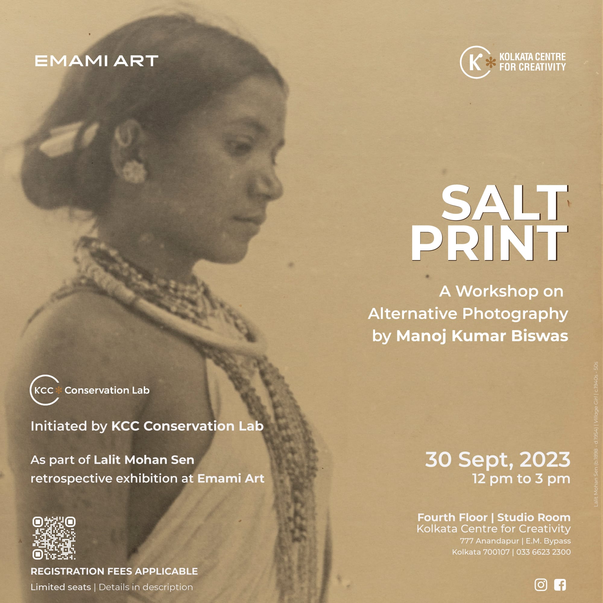 Salt Print A workshop on Alternative Photography is a three-hour demonstration workshop by Manoj Kumar Bishwas.