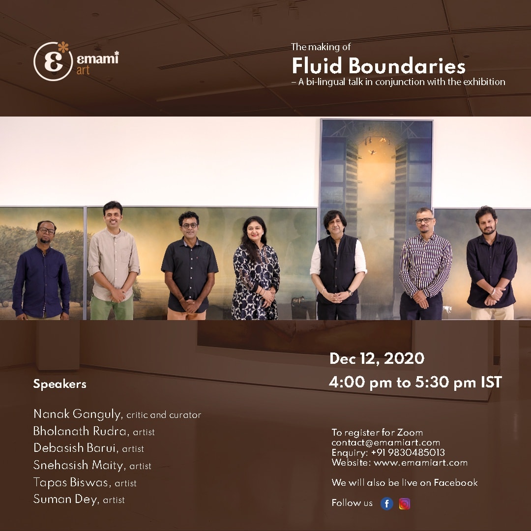 The making of Fluid Boundaries – A bi-lingual talk In conjunction with the exhibition Fluid Boundaries December 12, 2020 | 4:00 pm to 5:30 pm IST