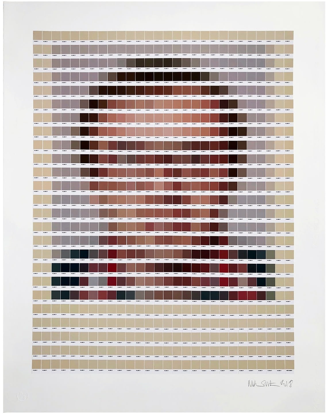 Nick Smith, Chuck Close - Mark/Pastel, 2018