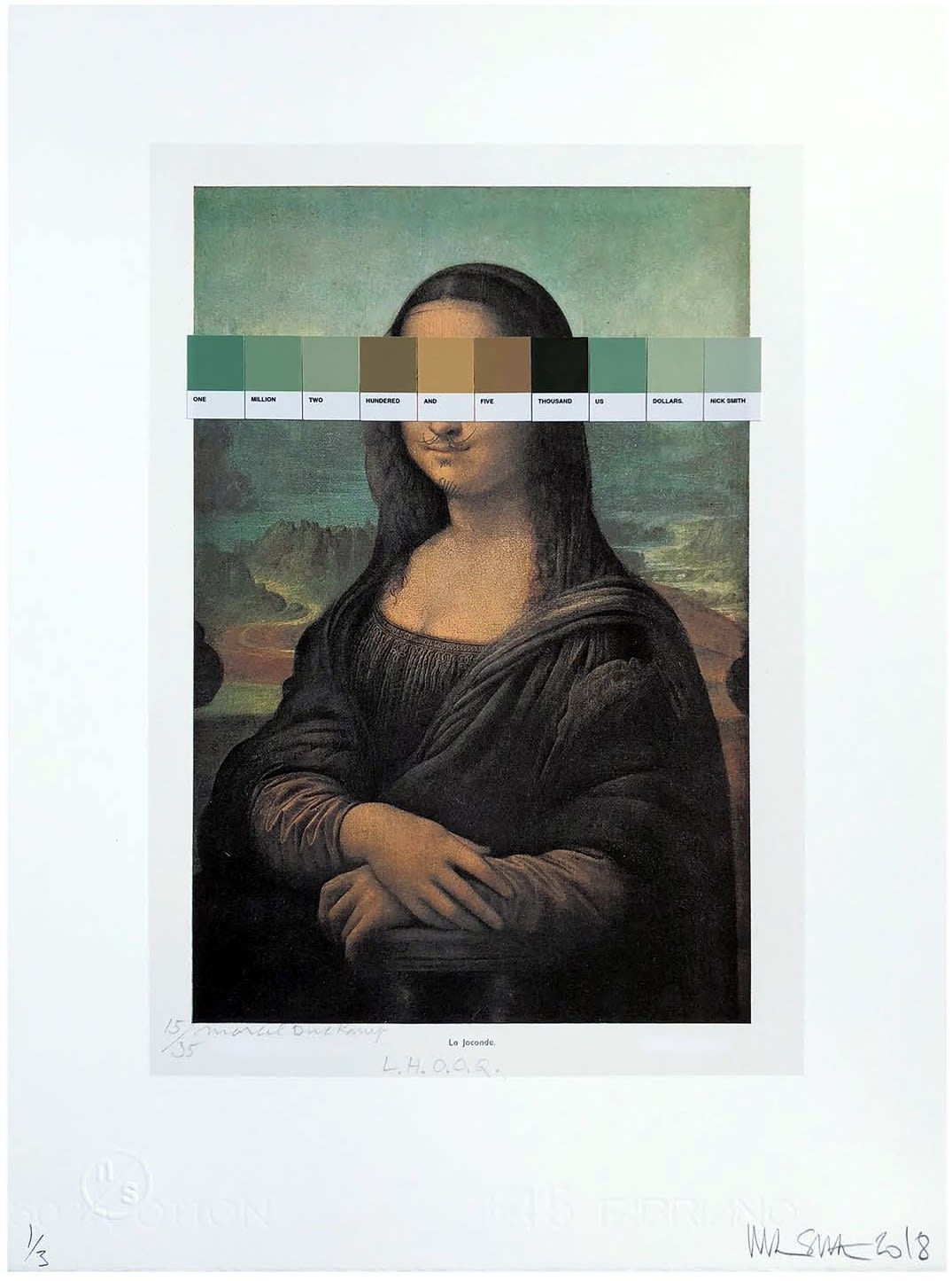 Nick Smith, Duchamp - L.H.O.O.Q. #15/35, 2018