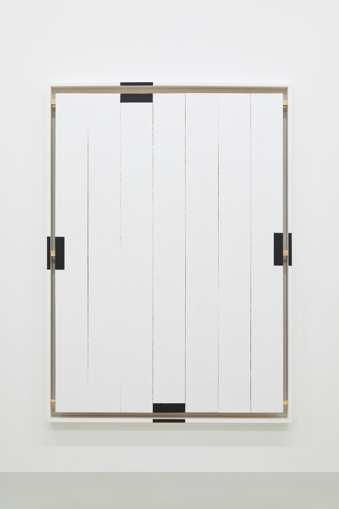 Kishio Suga Continuous Dependency 2018 Wood, Acrylic 186.8 x 134.8 x 9.5 cm 60,000USD