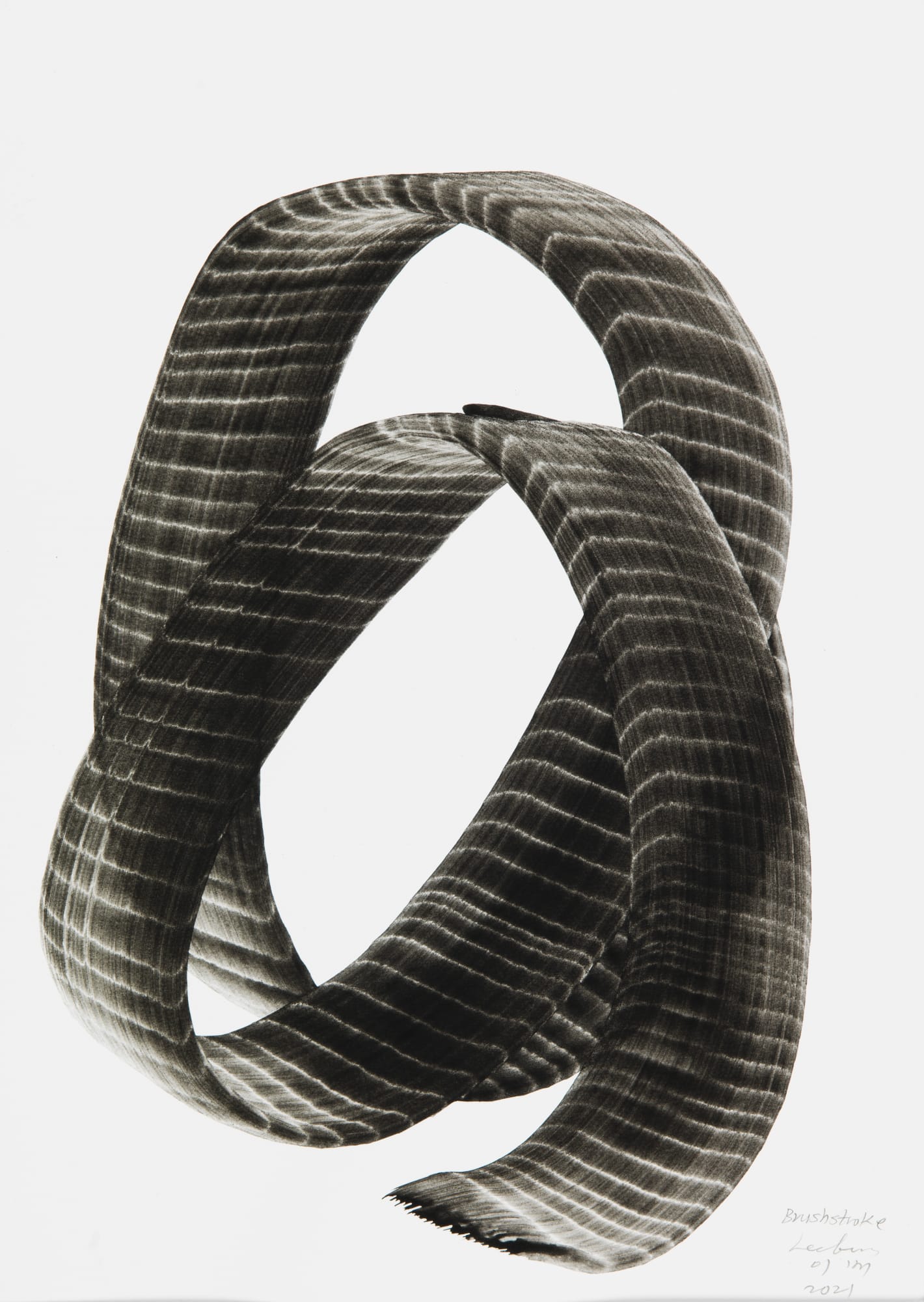 Lee Bae Brushstroke 2021 Charcoal Ink on Paper 29.5 x 21cm 8,000 USD