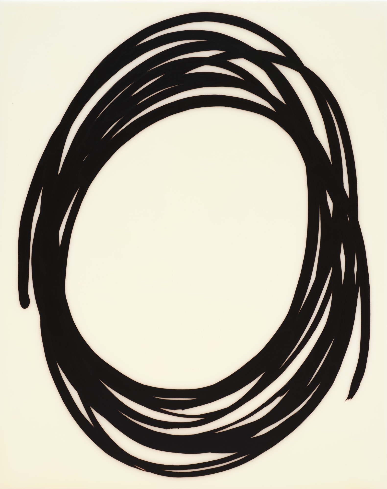 Lee Bae Acrylic Medium, 2020 Charcoal Black On Canvas 92x73cm 36,000USD