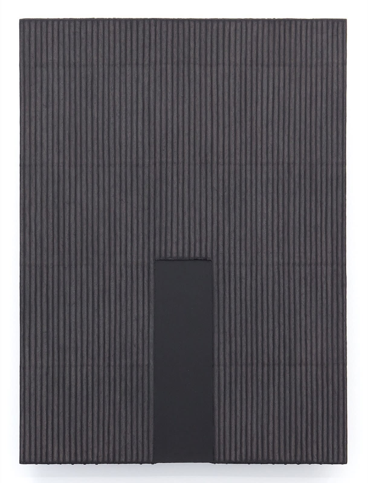 Park Seo-Bo Ecriture No. 000105, 2000 Black Ink, White Clam and Oyster Shell and Glue with Korean hanji Paper on Canvas 130 x 97 cm 470,000 USD