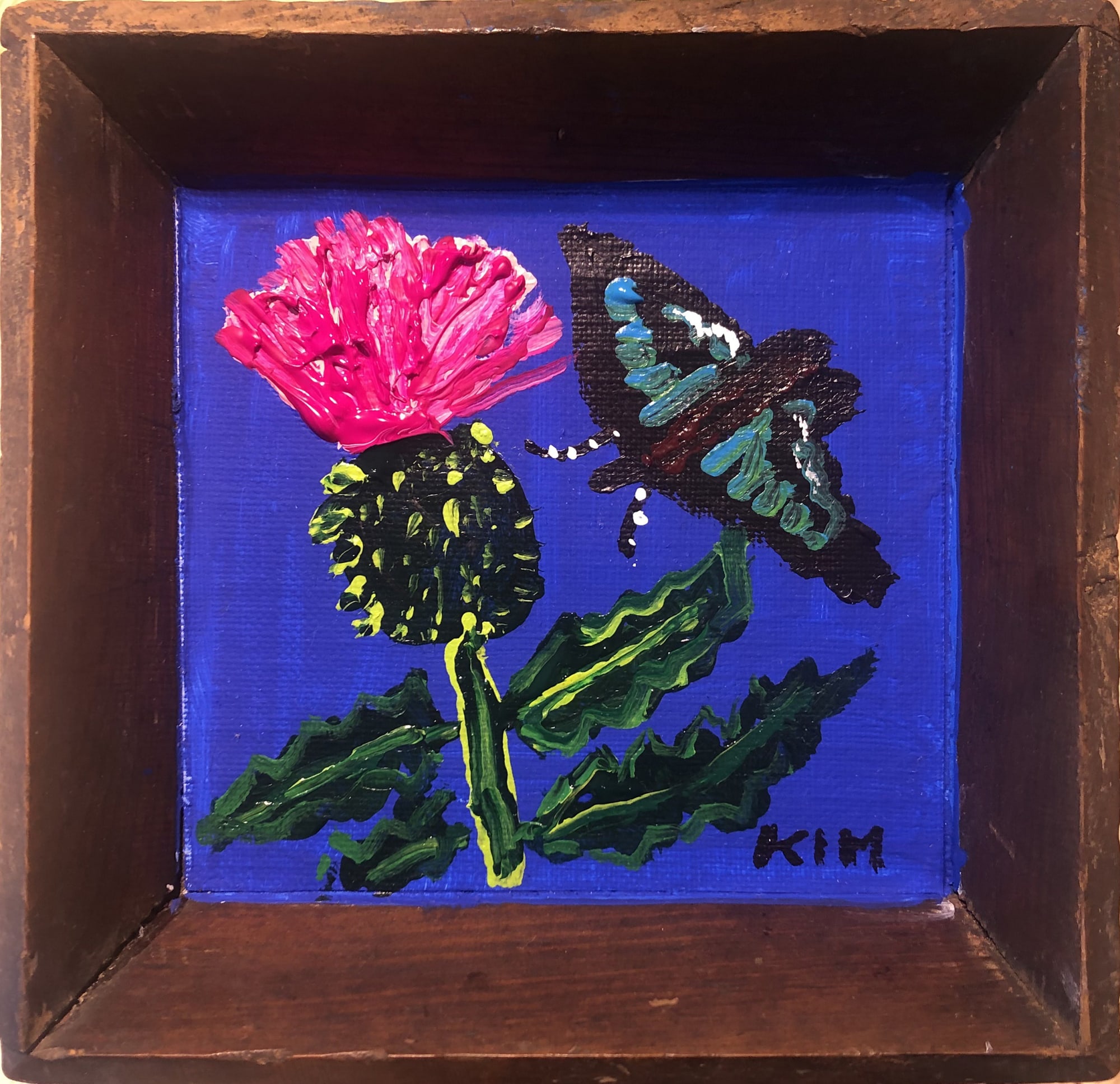 Kim Chong Hak Untitled, 2007 Acrylic on Wooden Tray Painting 12.2 x 13.5 cm Tray 17.3 x 17.8 cm 5,500 USD