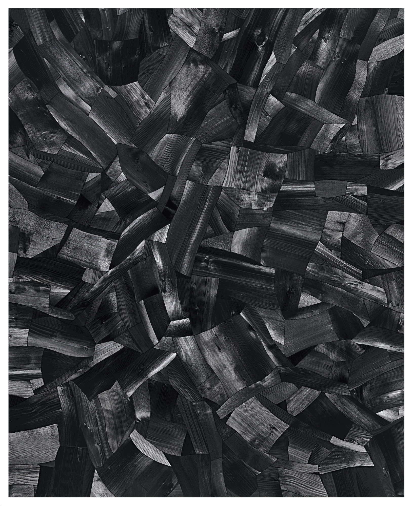 Lee Bae Issu du feu K-21, 2003 Charcoal on Canvas 162 &times; 130 cm $180,000 USD