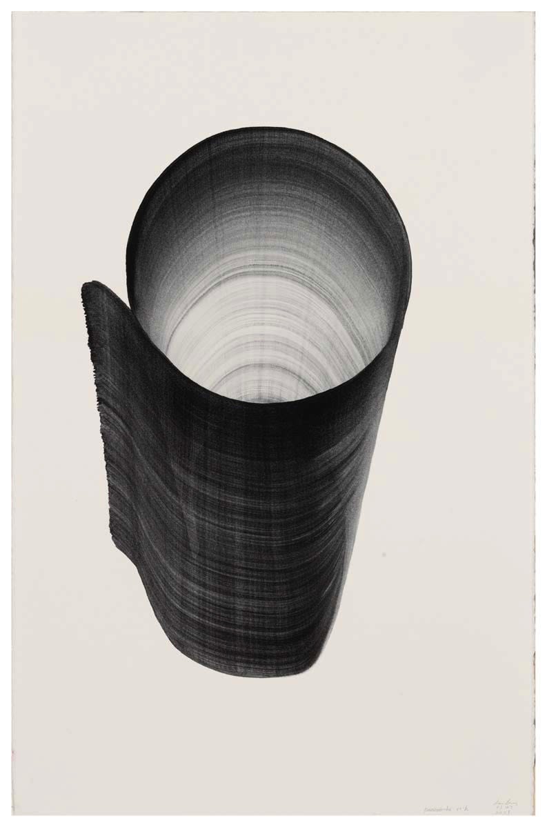 Lee Bae Brushstroke-11h, 2023 Charcoal Ink on Paper 102 x 66 cm $36,000 USD
