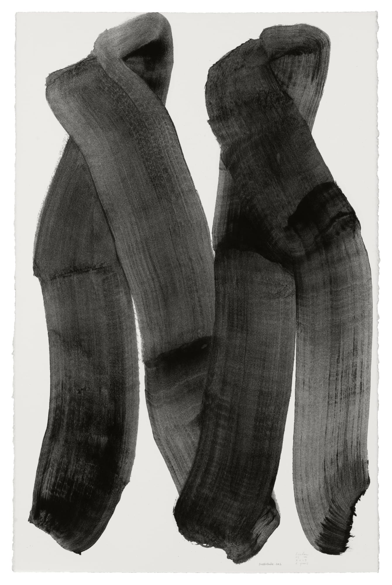 Lee Bae Brushstroke EA-2, 2019 Charcoal Ink on Paper 102 x 66 cm $36,000 USD