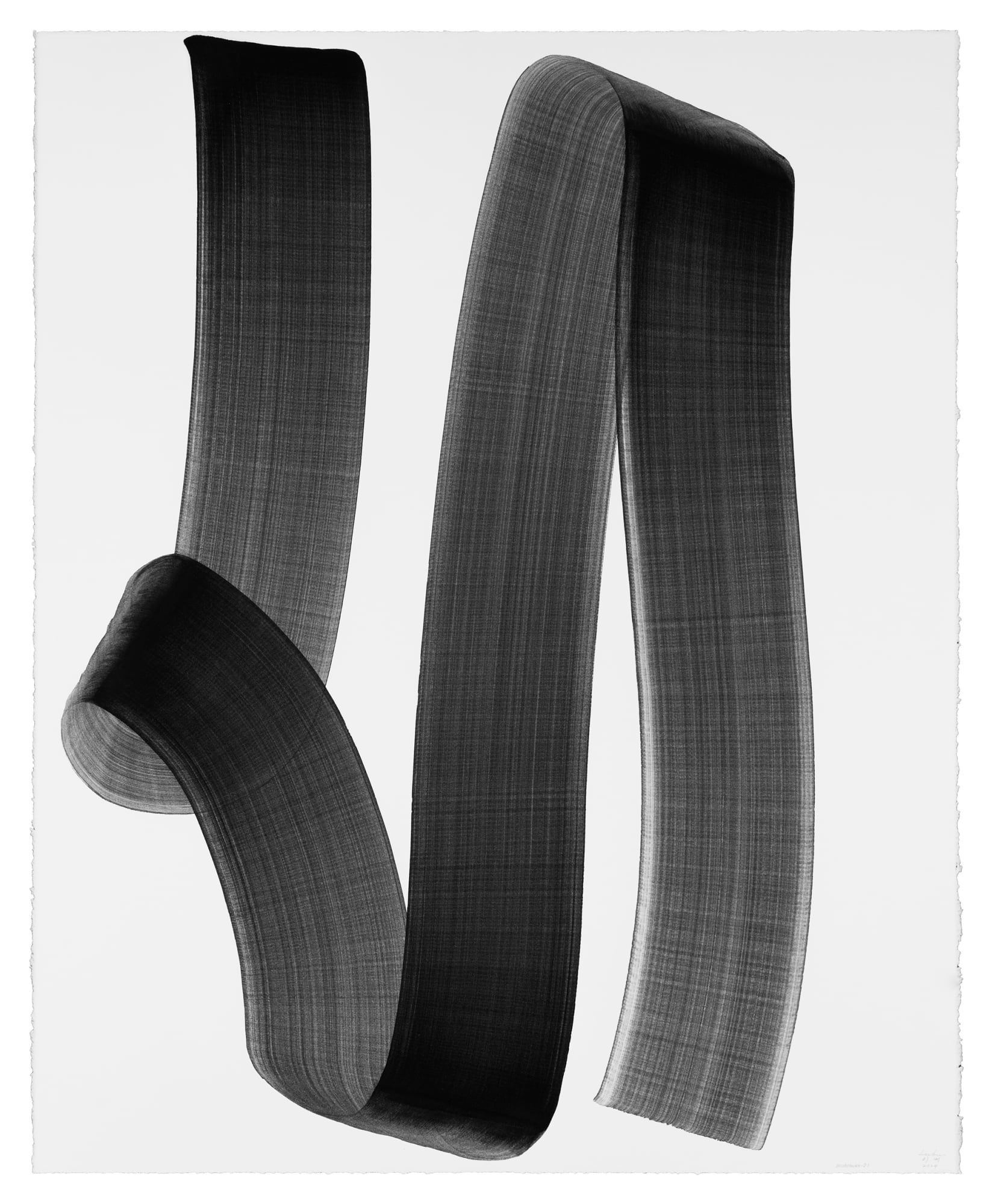 Lee Bae Brushstroke D1, 2024 Charcoal Ink on Paper 162 x 130 cm $60,000 USD