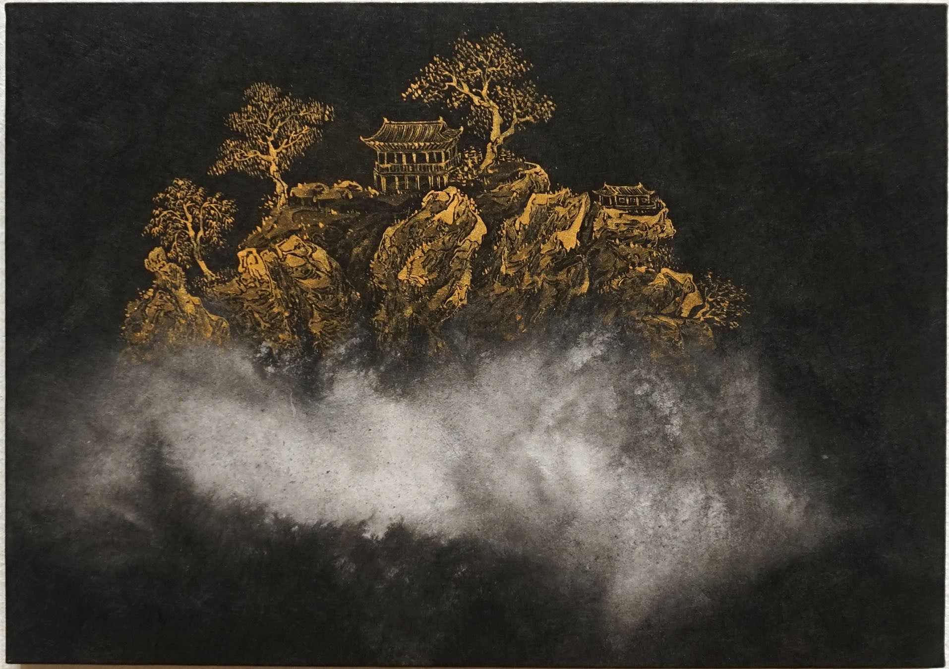 Jo Jong Sung Cloud Landscape, 2020 Pigment on Korean paper 31 x 44.2 cm $4,000 USD