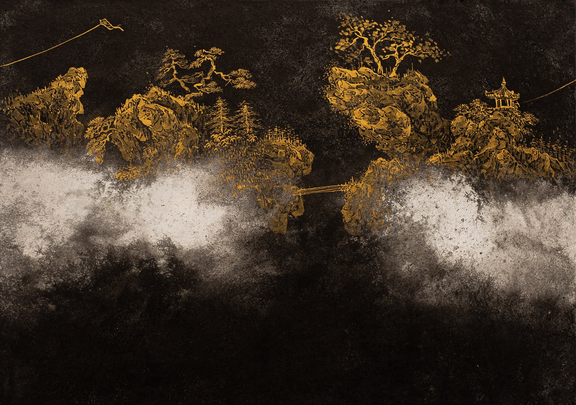 Jo Jong Sung Cloud Landscape, 2021 Pigment on Korean paper 31.2 x 44.2 cm $4,000 USD