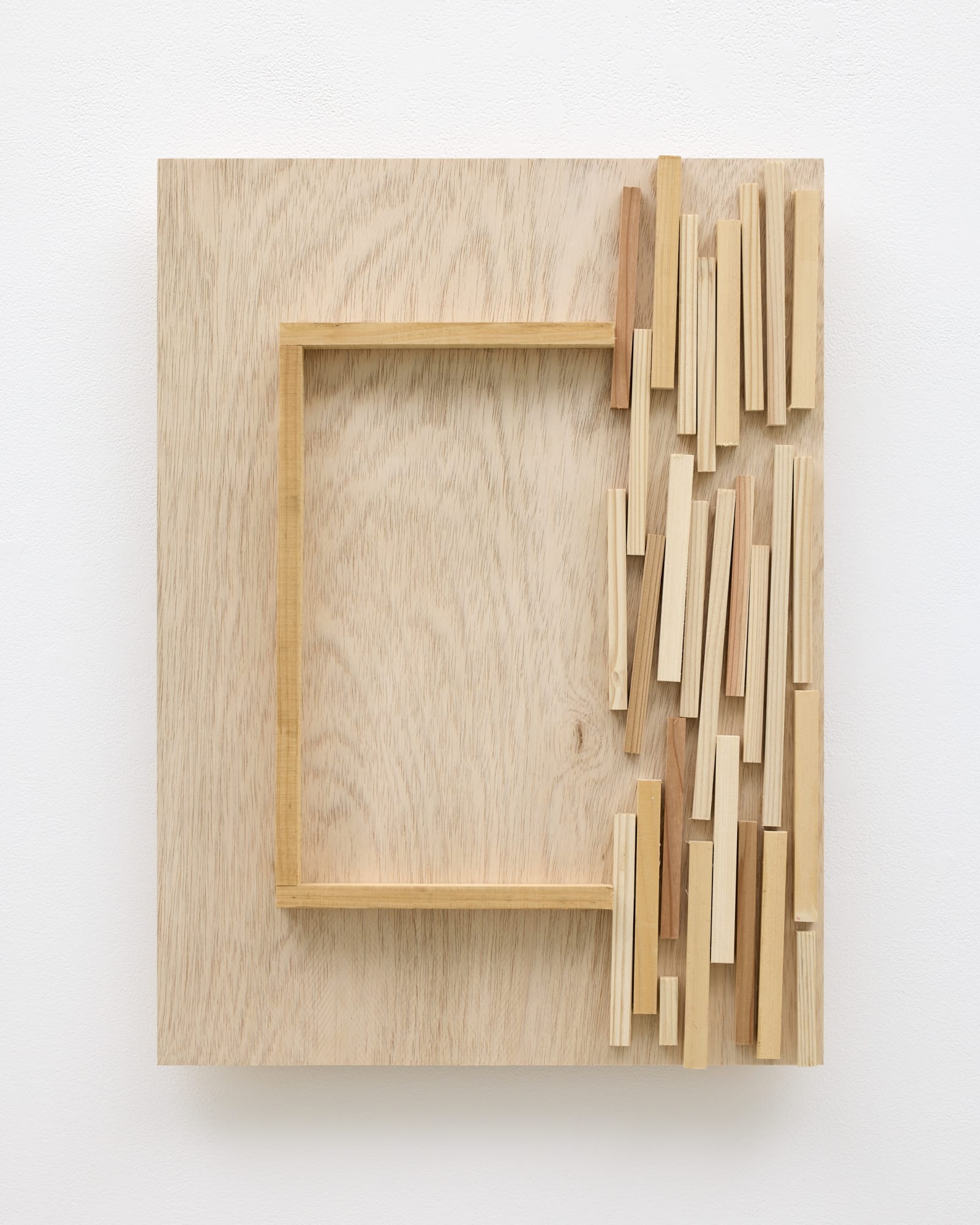 Kishio Suga Dual Scene of Made Causes, 2024 Wood 61.6 x 45.3 x 7.2 cm $ 20,000 USD