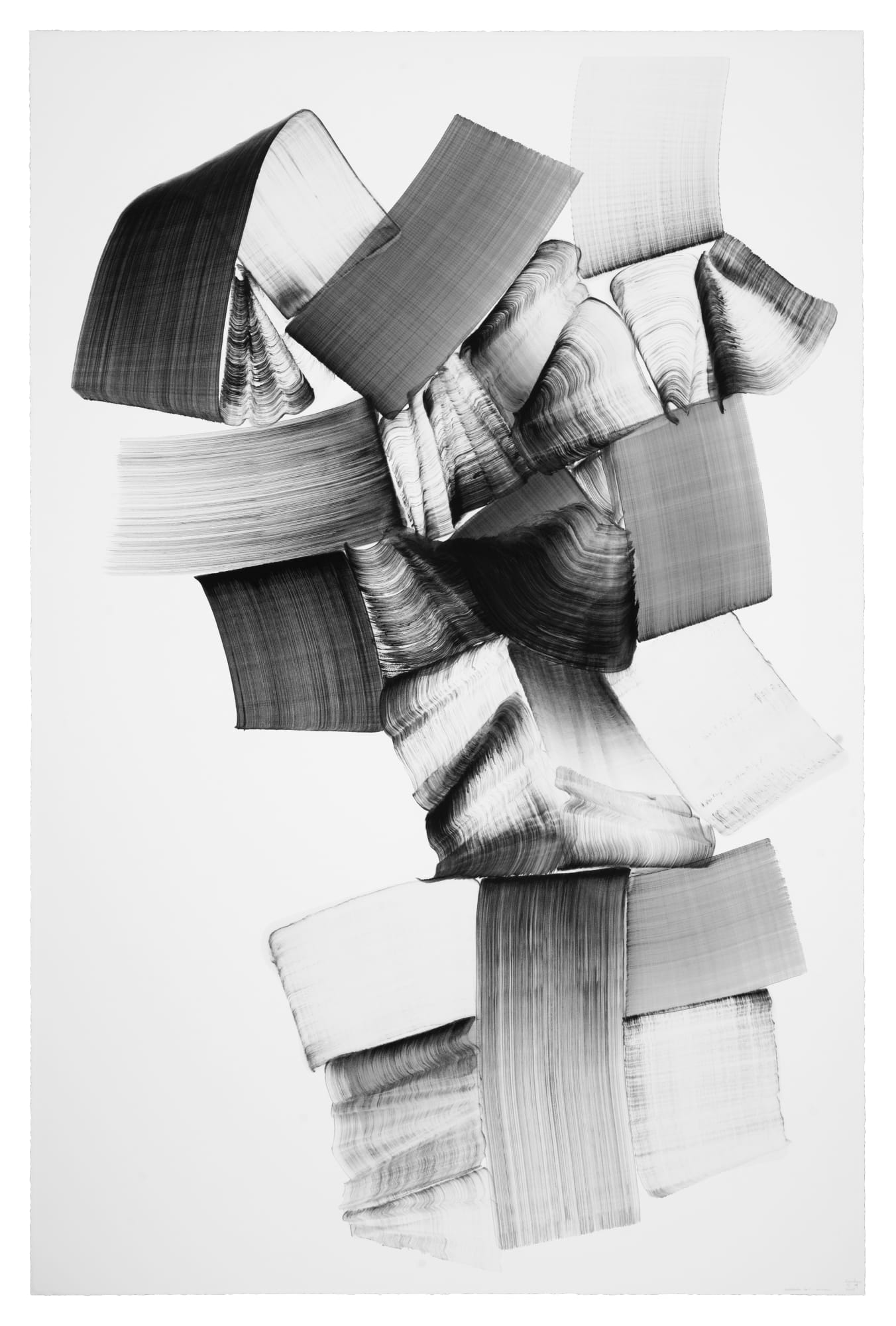 Lee Bae Brushstroke-au1, 2025 Charcoal ink on paper 260 x 170 cm $ 102,000 USD