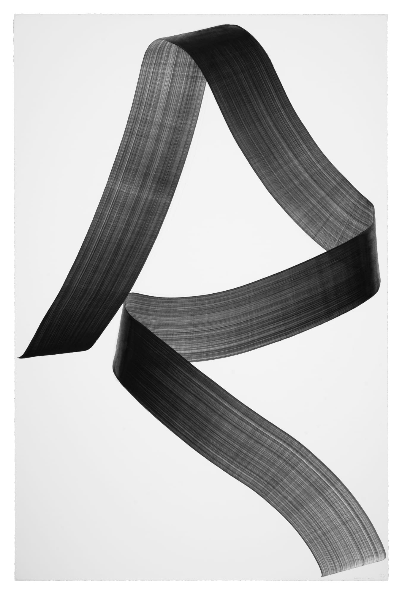 Lee Bae Brushstroke-au10, 2025 Charcoal ink on paper 260 x 170 cm $ 102,000 USD