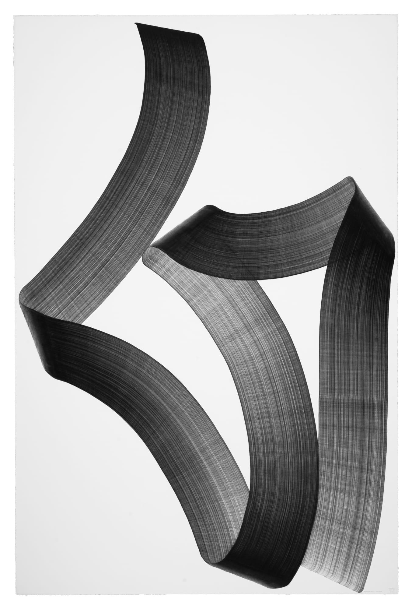 Lee Bae Brushstroke-au11, 2025 Charcoal ink on paper 260 x 170 cm $ 102,000 USD