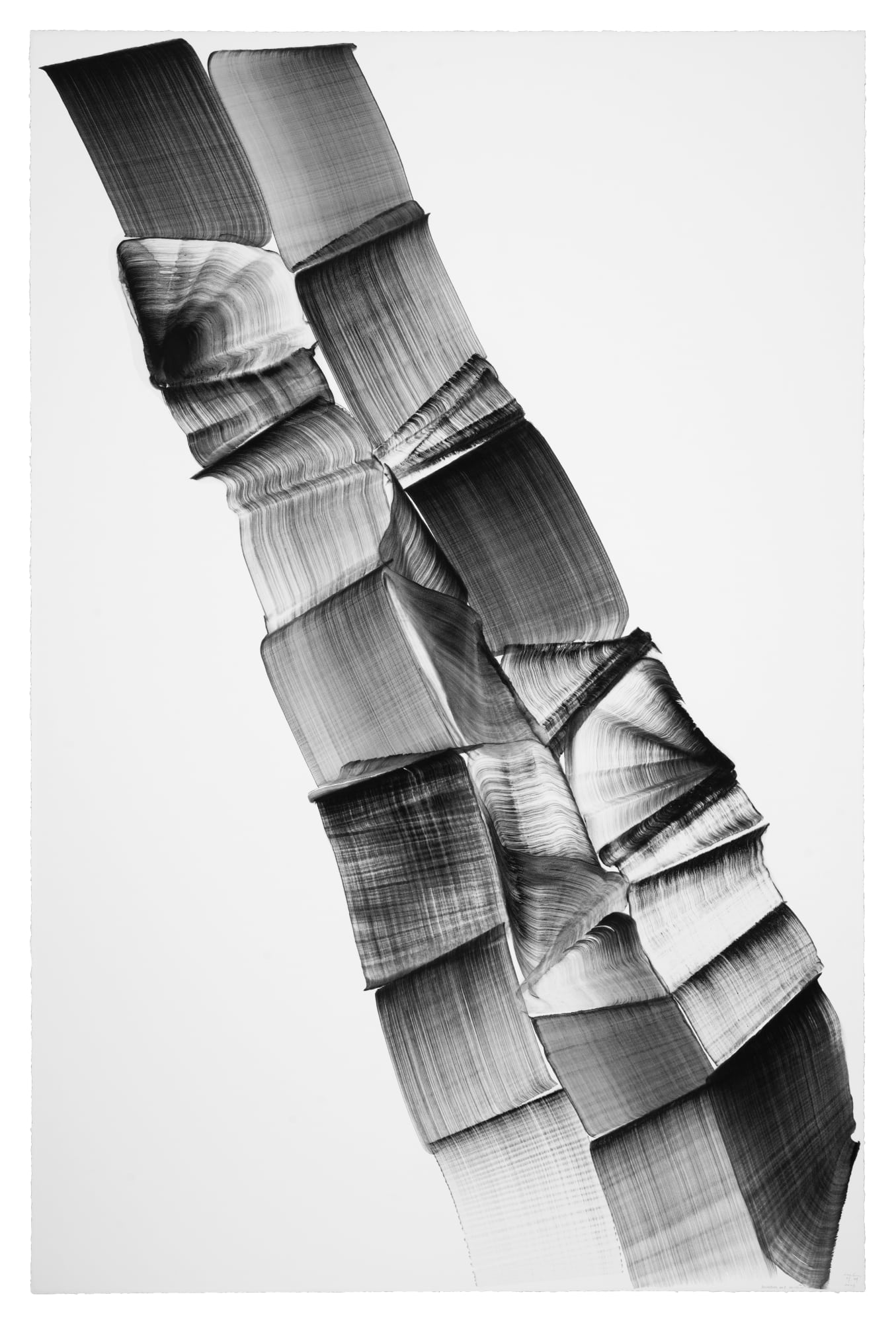 Lee Bae Brushstroke-au7, 2025 Charcoal ink on paper 260 x 170 cm $ 102,000 USD