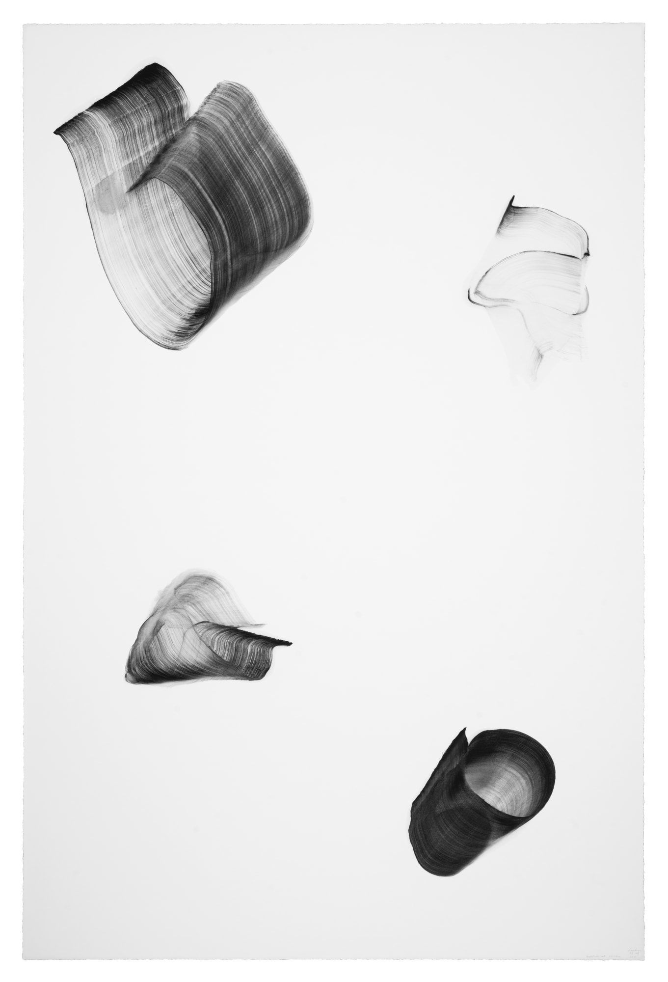 Lee Bae Brushstroke-au8, 2025 Charcoal ink on paper 260 x 170 cm $ 102,000 USD