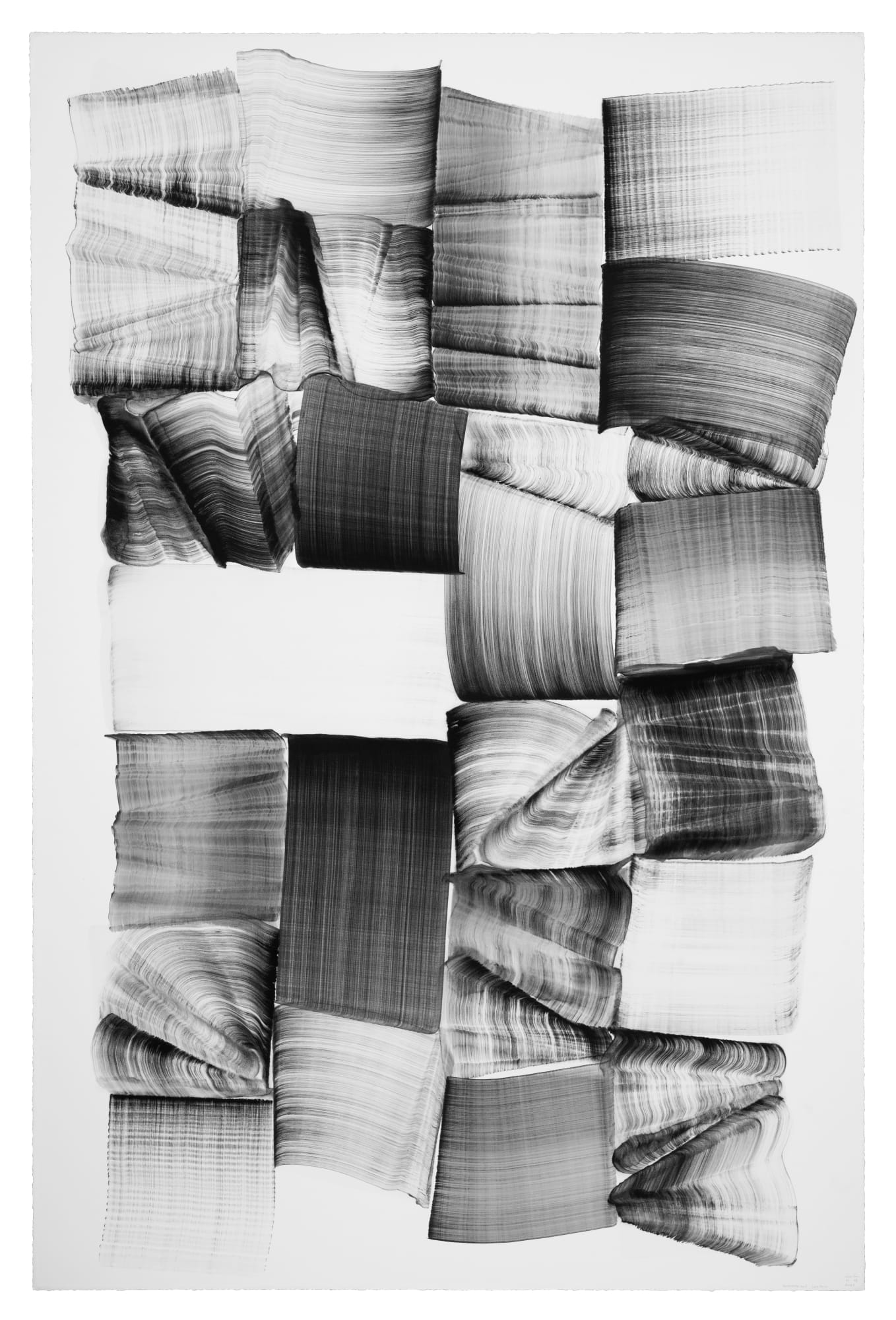 Lee Bae Brushstroke-au5, 2025 Charcoal ink on paper 260 x 170 cm $ 102,000 USD