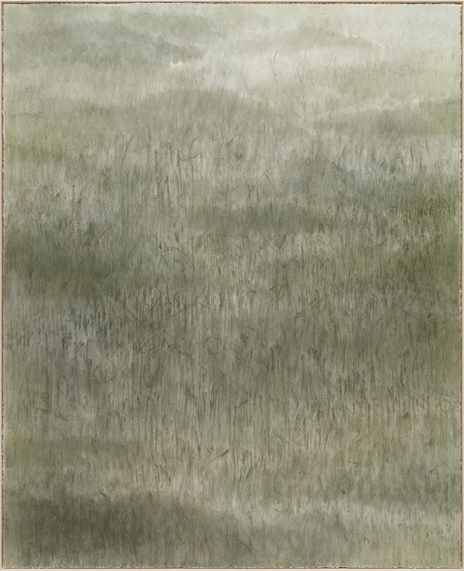 Hwang Jihae Face of God Series – ‘Gosanbong Mt’, 2025 Fresh mugwort on arches paper 130.3 x 162 cm $20,000.00 USD