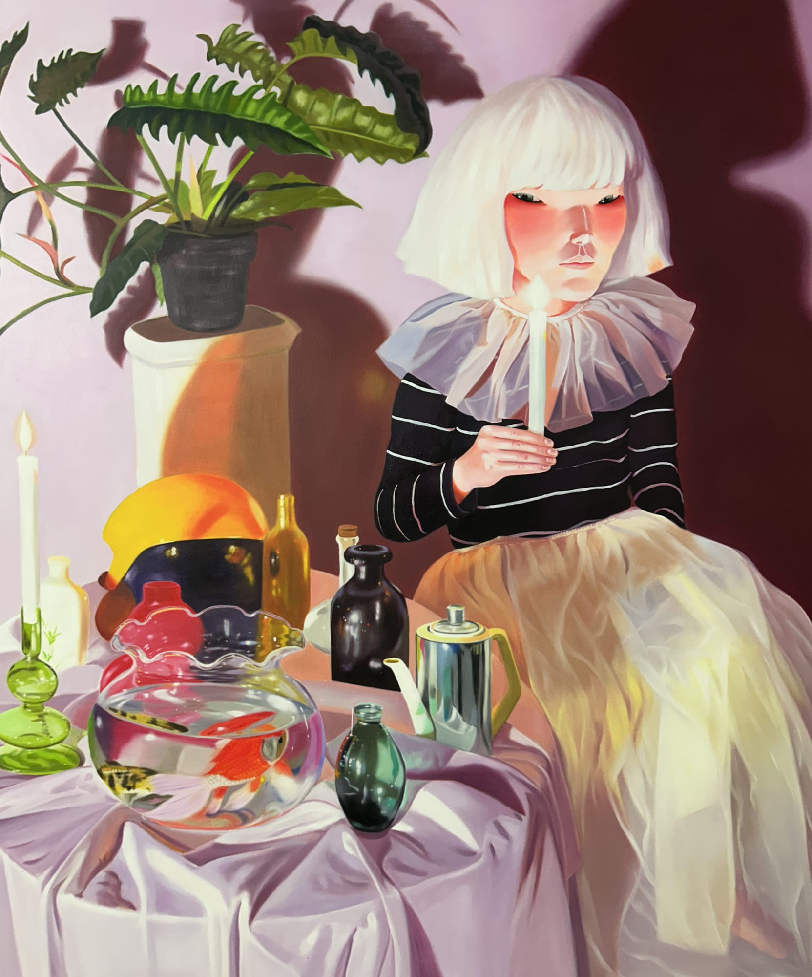 Lee So Yeun White Wig, 2025 Oil on canvas 162 x 130 cm $26,000 USD