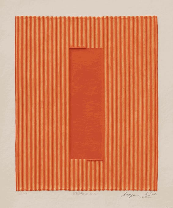 Park Seo-Bo Ecriture No. 23-22 (19/30) 2022 Relief print with Korean Hanji Paper and Hand-Coloring 65.5 x 54.5 cm 24,000USD