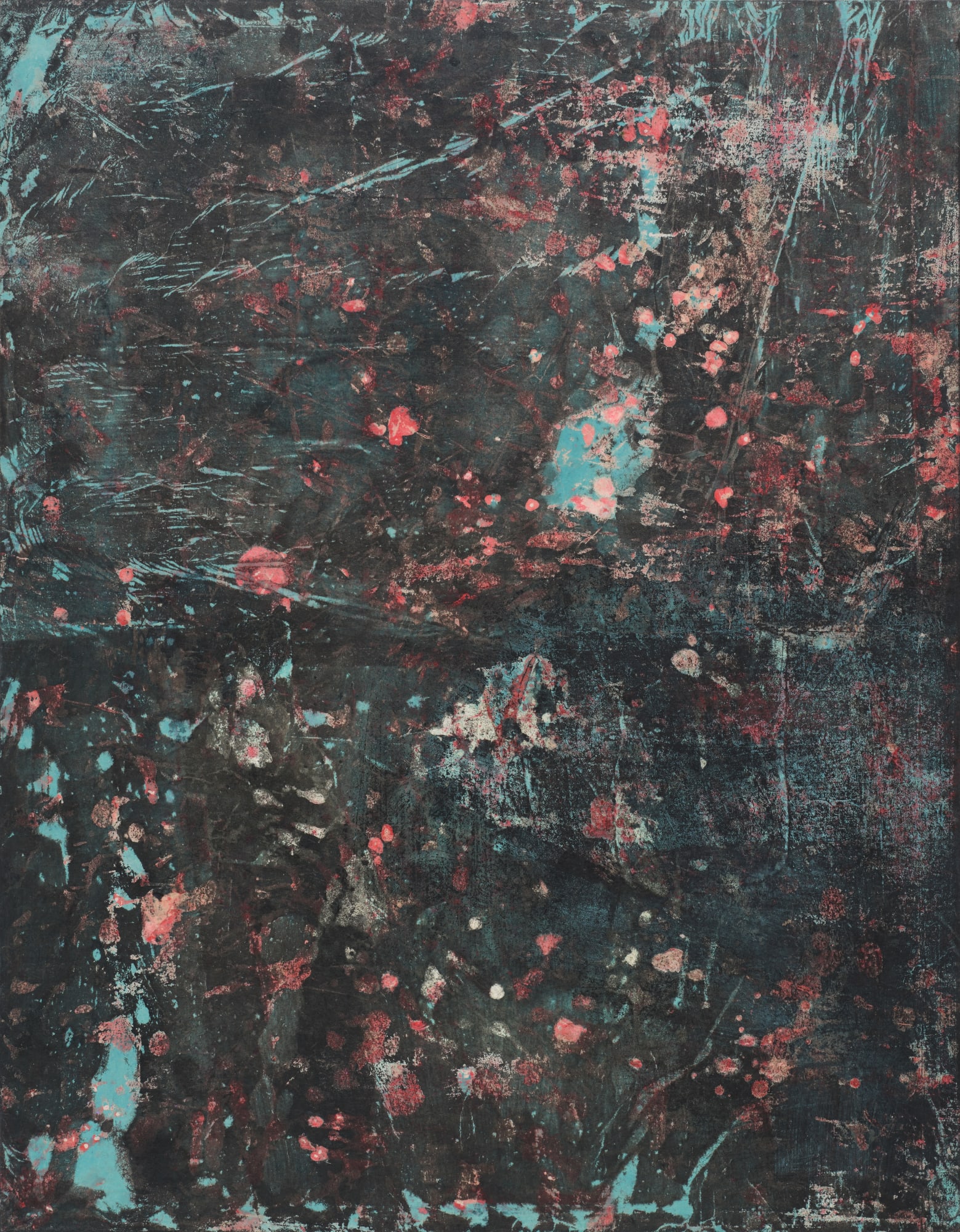 자장가1 Lullaby1, gouache, ink and beeswax on paper, 116.8x91cm, 2023