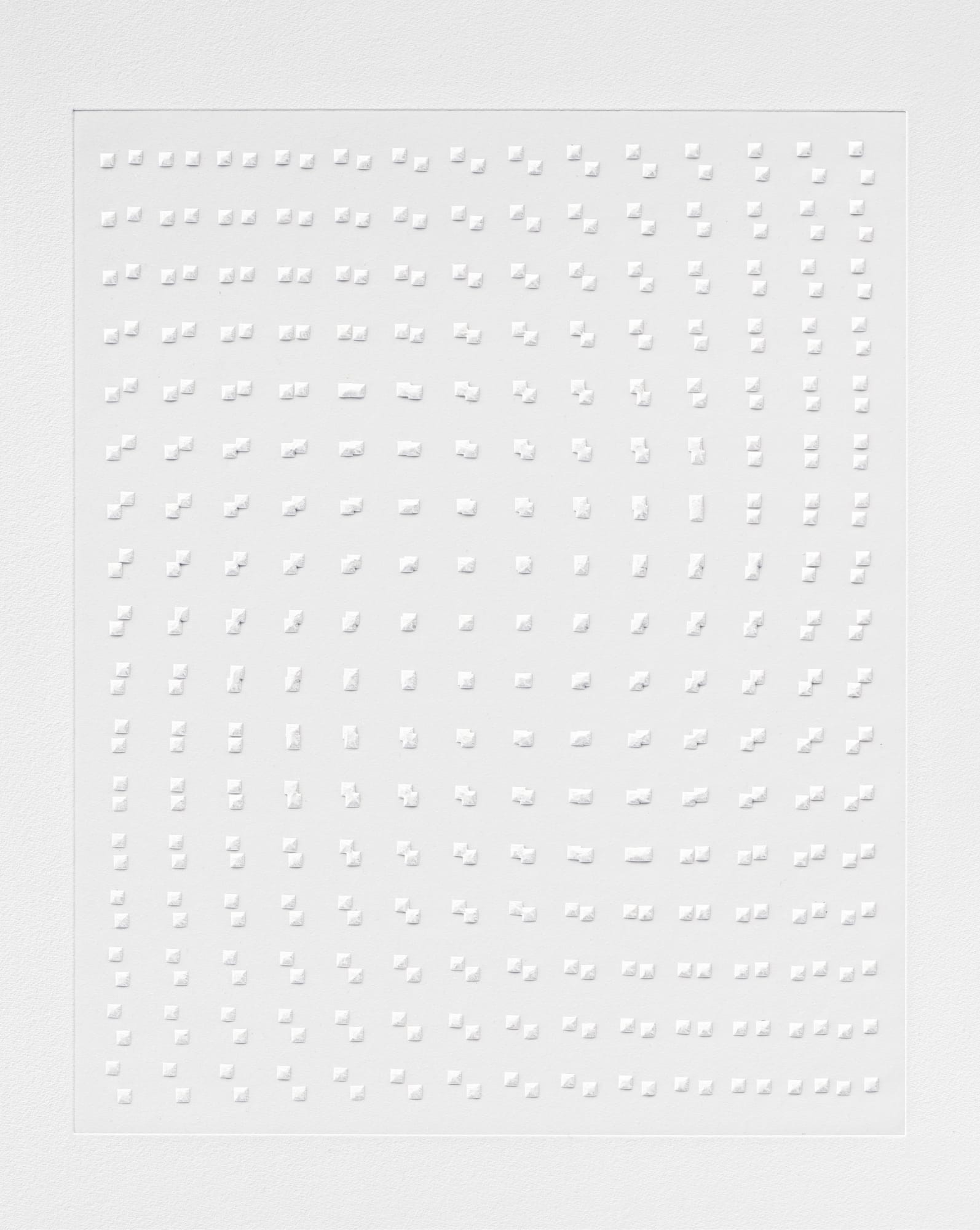 FEW 12, relief in paper, aluminium, 59.5x47.5cm, 2022