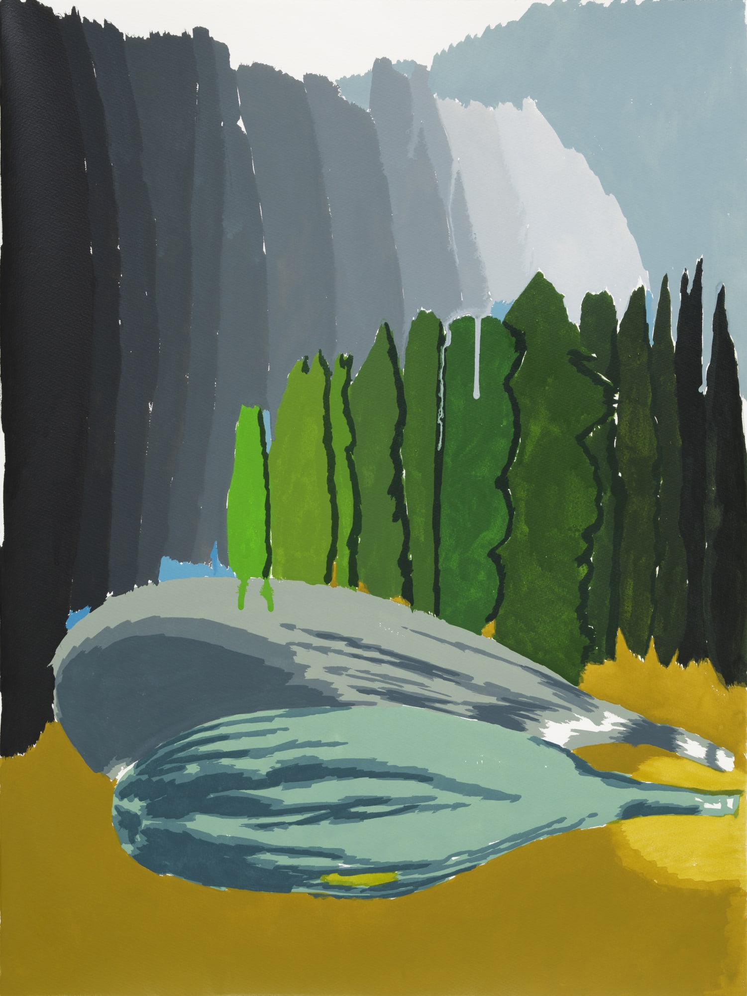 이해할수록 우린 빛을 잃겠지 It Gets Darker as It Becomes Clearer, watercolor on paper, 76x57cm, 2021