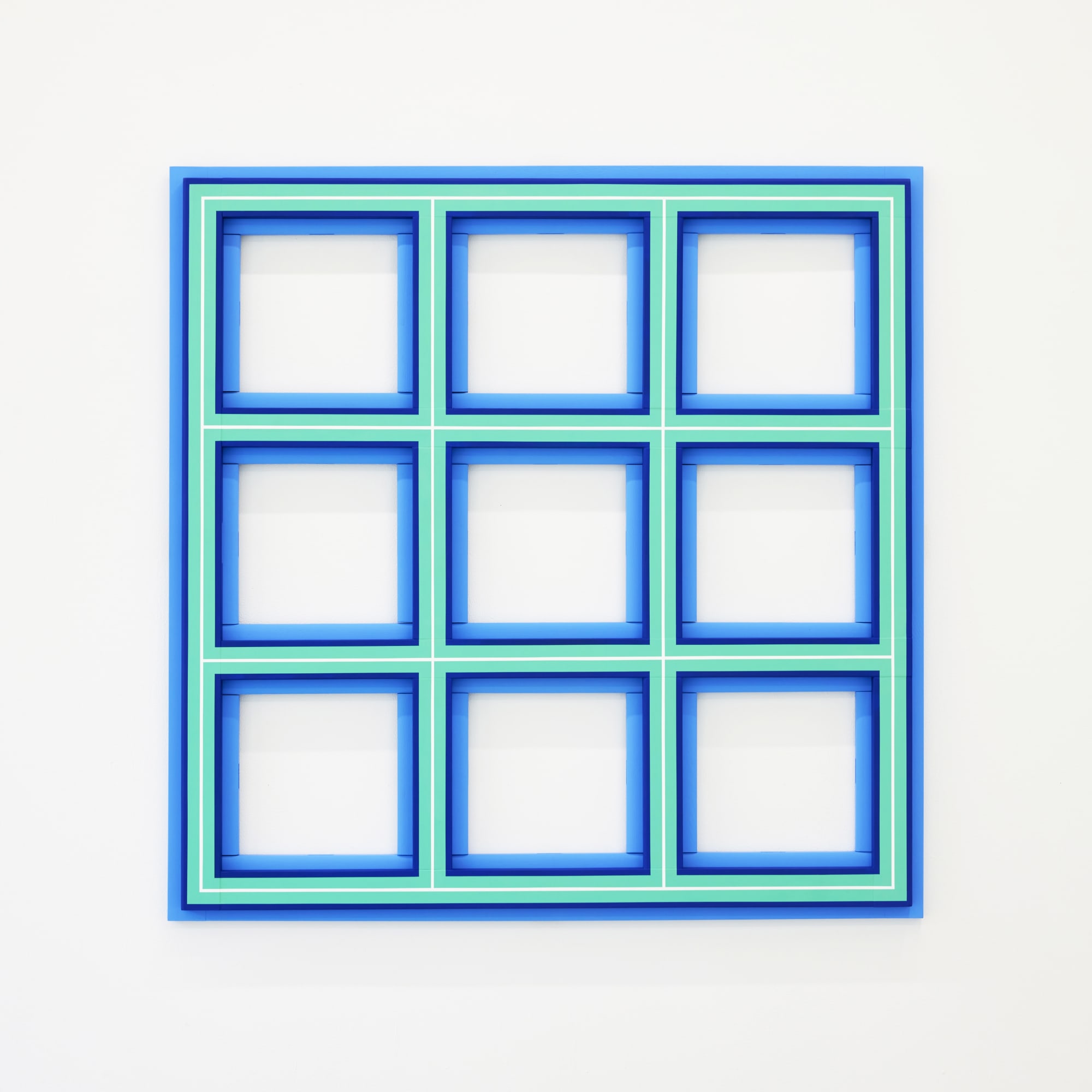 Untitled-Connection #3, acrylic and pigment on wood frame for canvas, 107x107x4.1cm, 2022